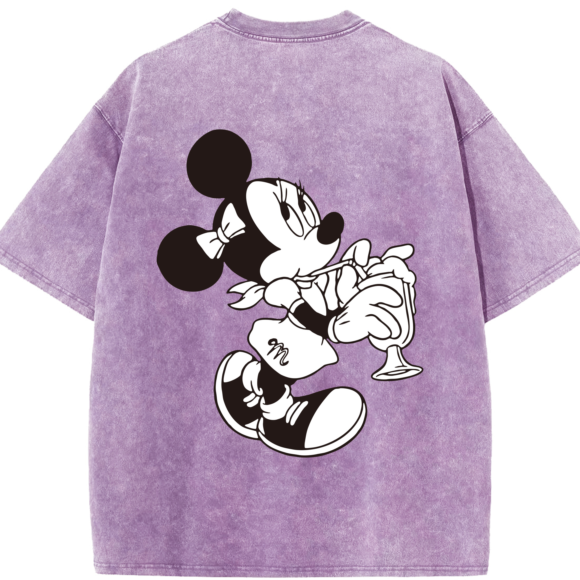 （画像用） ミッキーマウス Mickey Mouse 綿100% ヴィンテージ風 半袖Tシャツ（背面プリント）