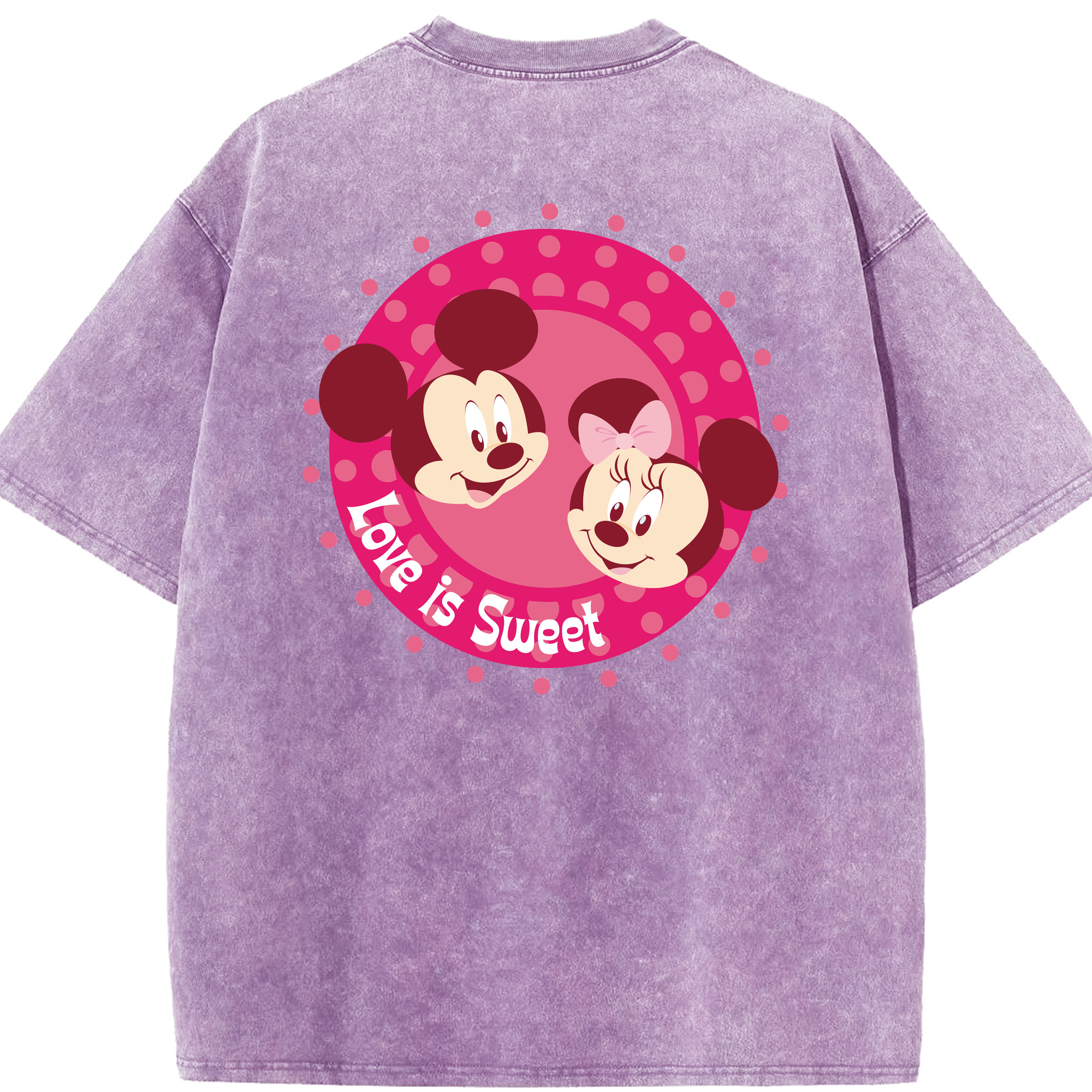 （画像用） ミッキーマウス Mickey Mouse 綿100% ヴィンテージ風 半袖Tシャツ（背面プリント）