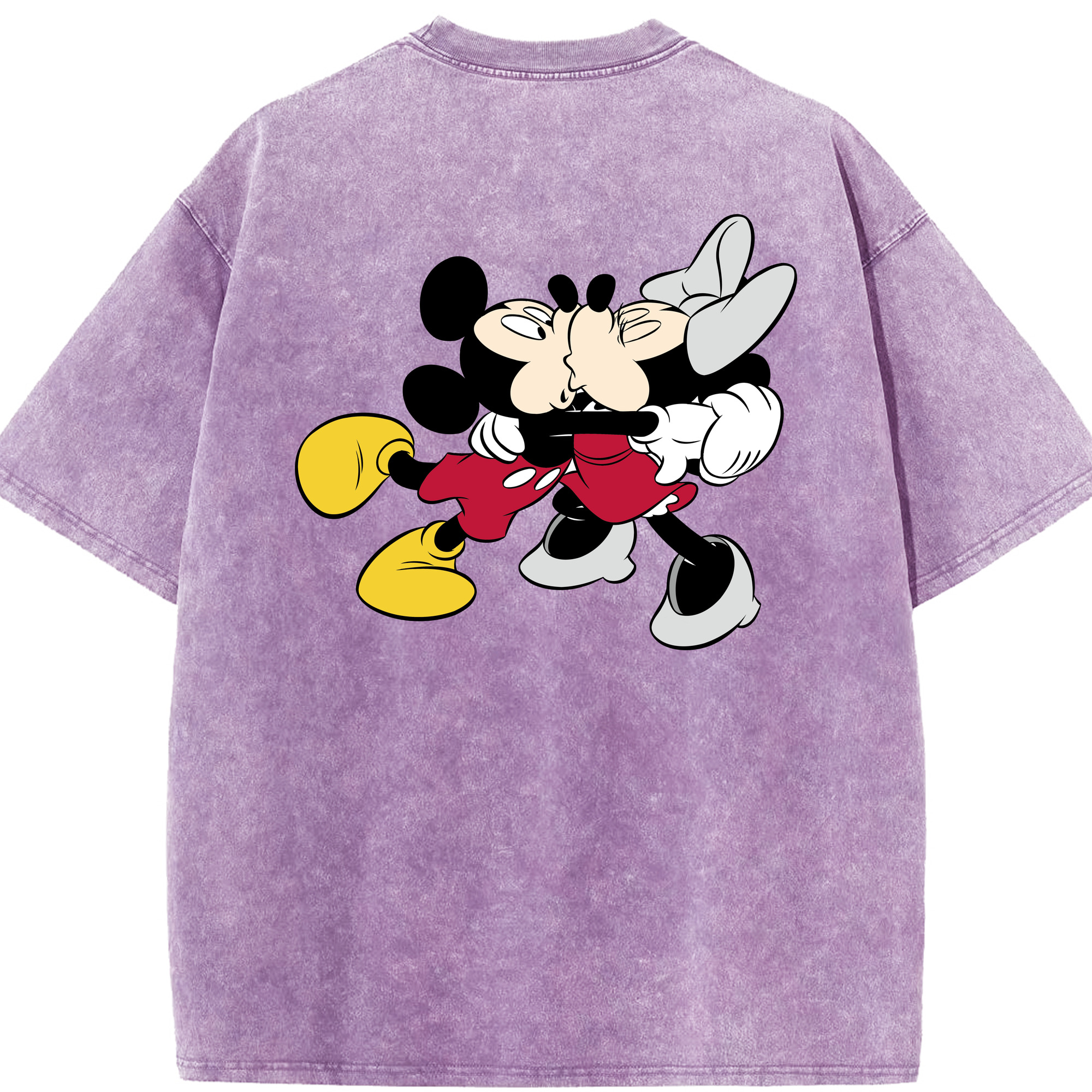 （画像用） ミッキーマウス Mickey Mouse 綿100% ヴィンテージ風 半袖Tシャツ（背面プリント）