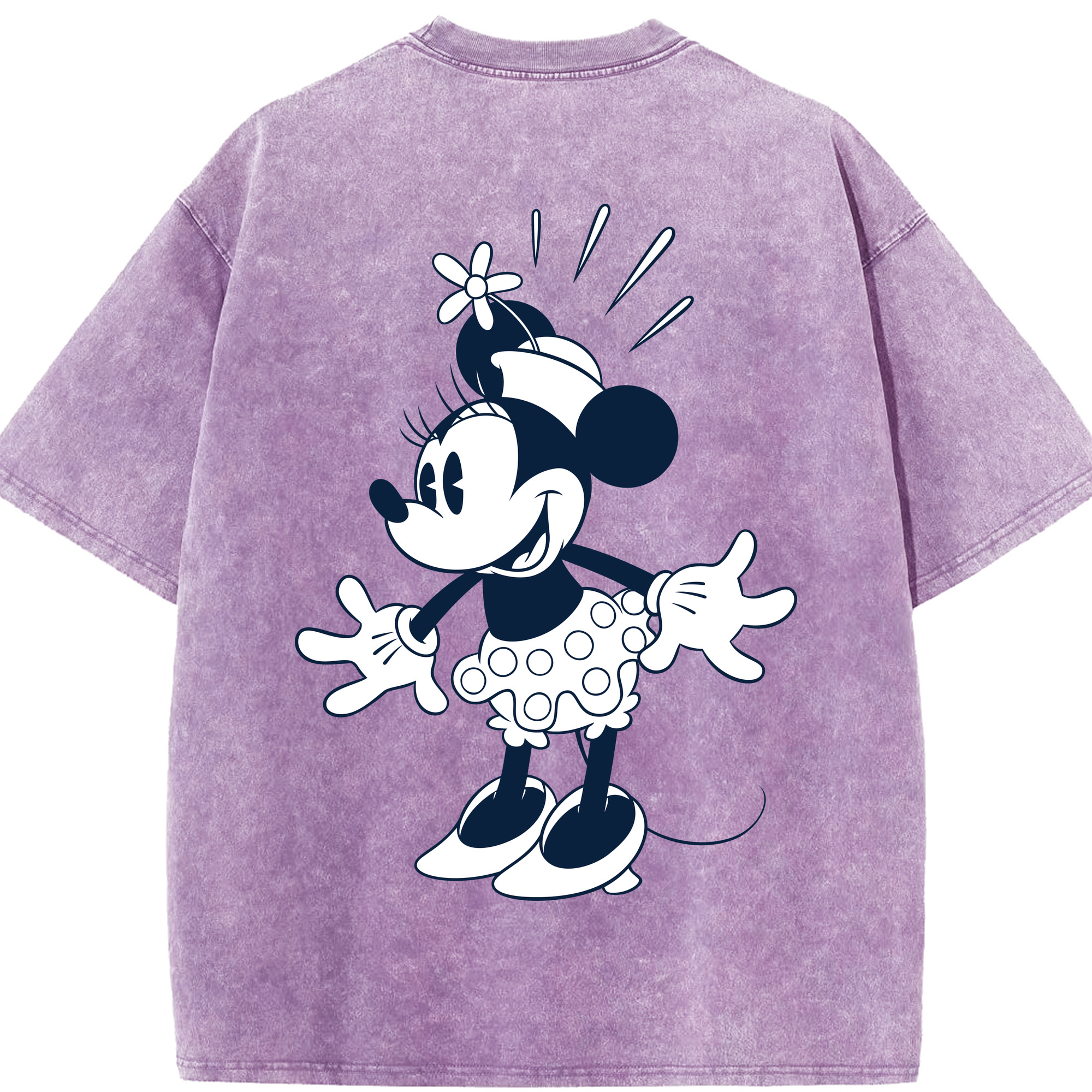 （画像用） ミッキーマウス Mickey Mouse 綿100% ヴィンテージ風 半袖Tシャツ（背面プリント）
