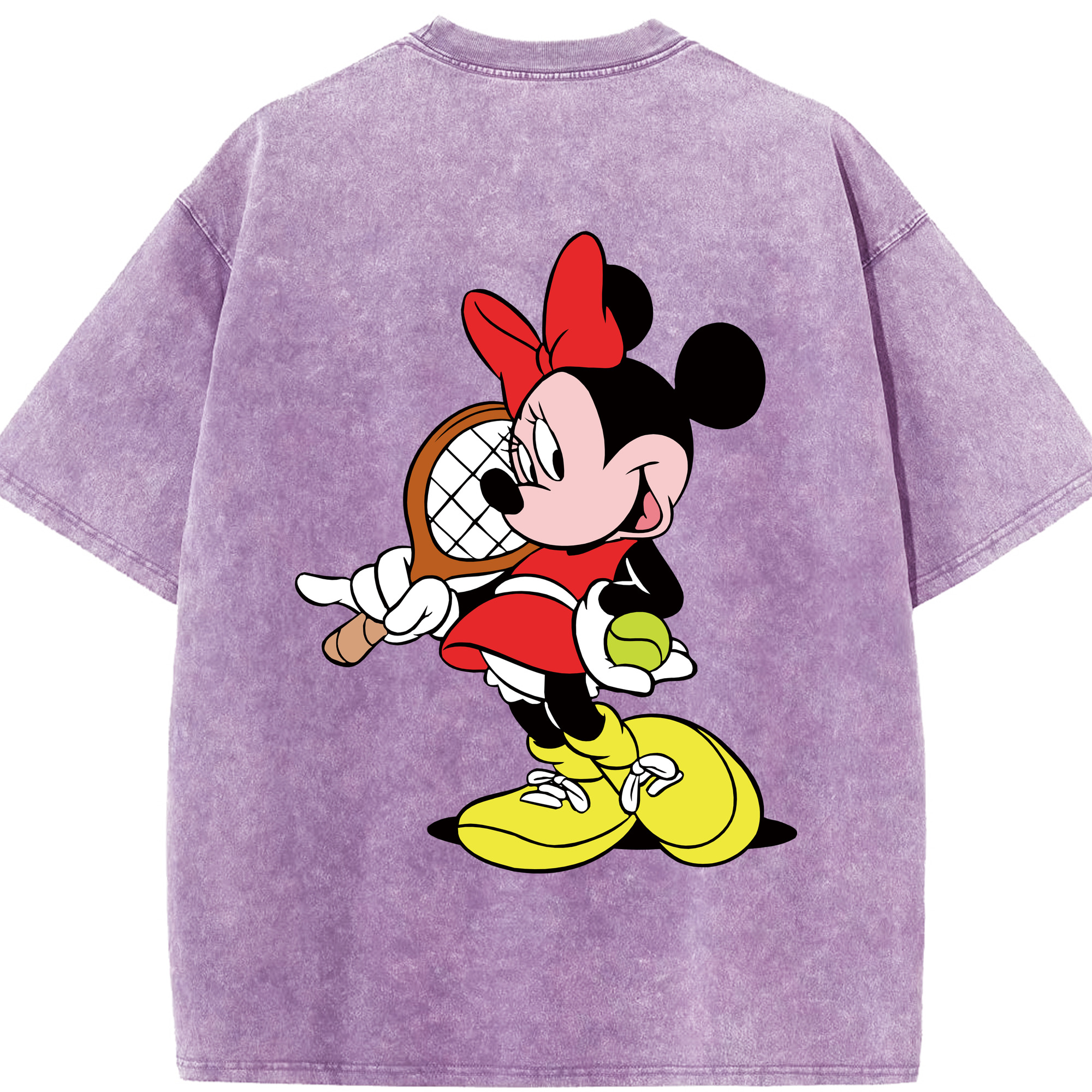 （画像用） ミッキーマウス Mickey Mouse 綿100% ヴィンテージ風 半袖Tシャツ（背面プリント）