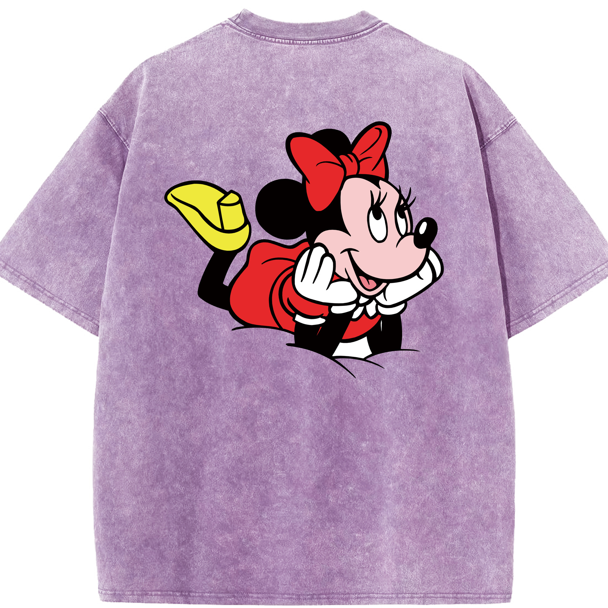 （画像用） ミッキーマウス Mickey Mouse 綿100% ヴィンテージ風 半袖Tシャツ（背面プリント）