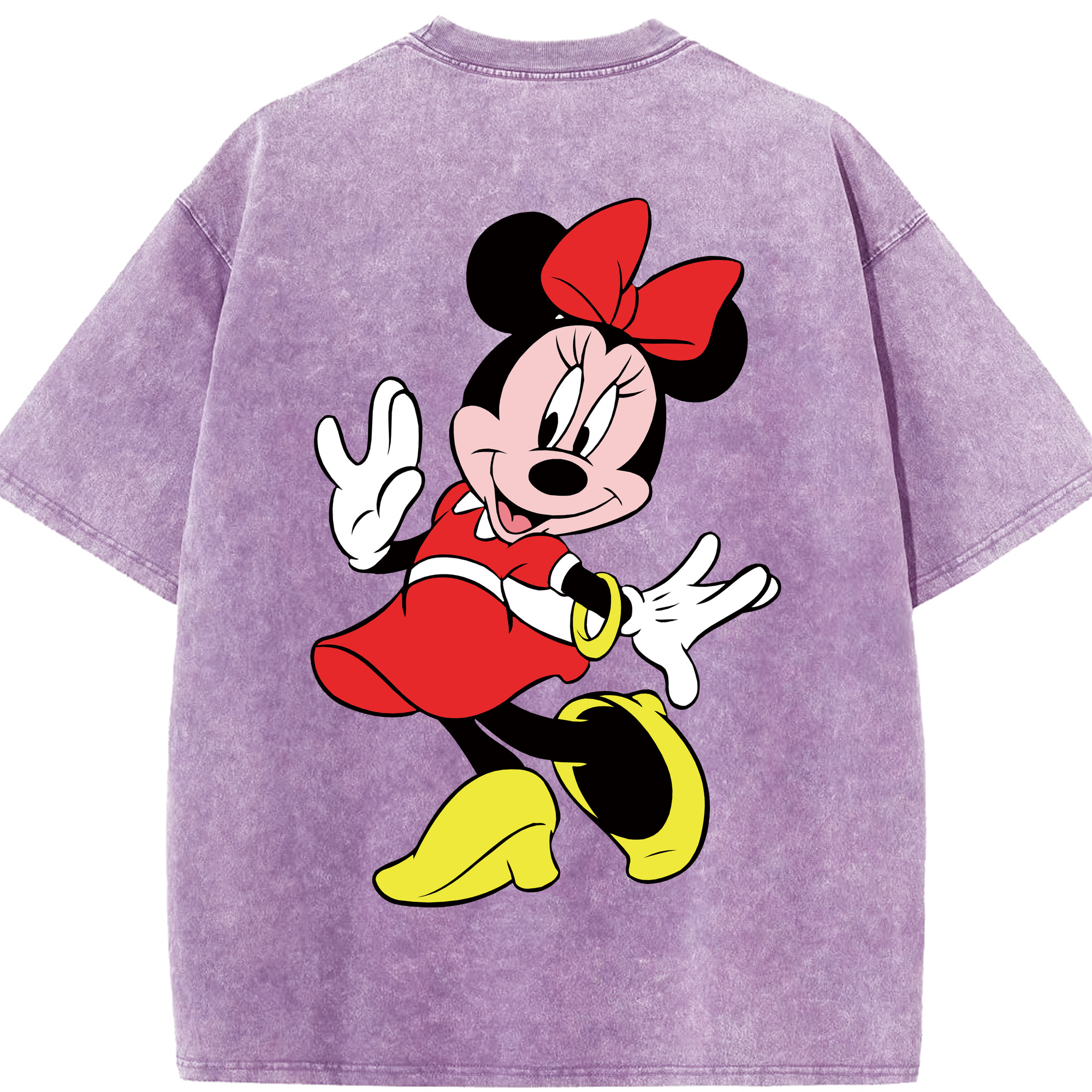 （画像用） ミッキーマウス Mickey Mouse 綿100% ヴィンテージ風 半袖Tシャツ（背面プリント）