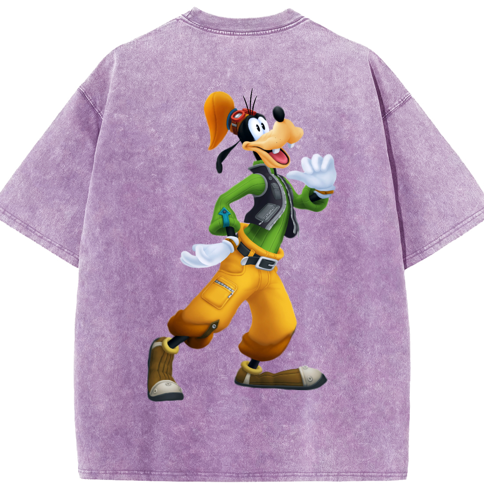 （画像用） ミッキーマウス Mickey Mouse 綿100% ヴィンテージ風 半袖Tシャツ（背面プリント）