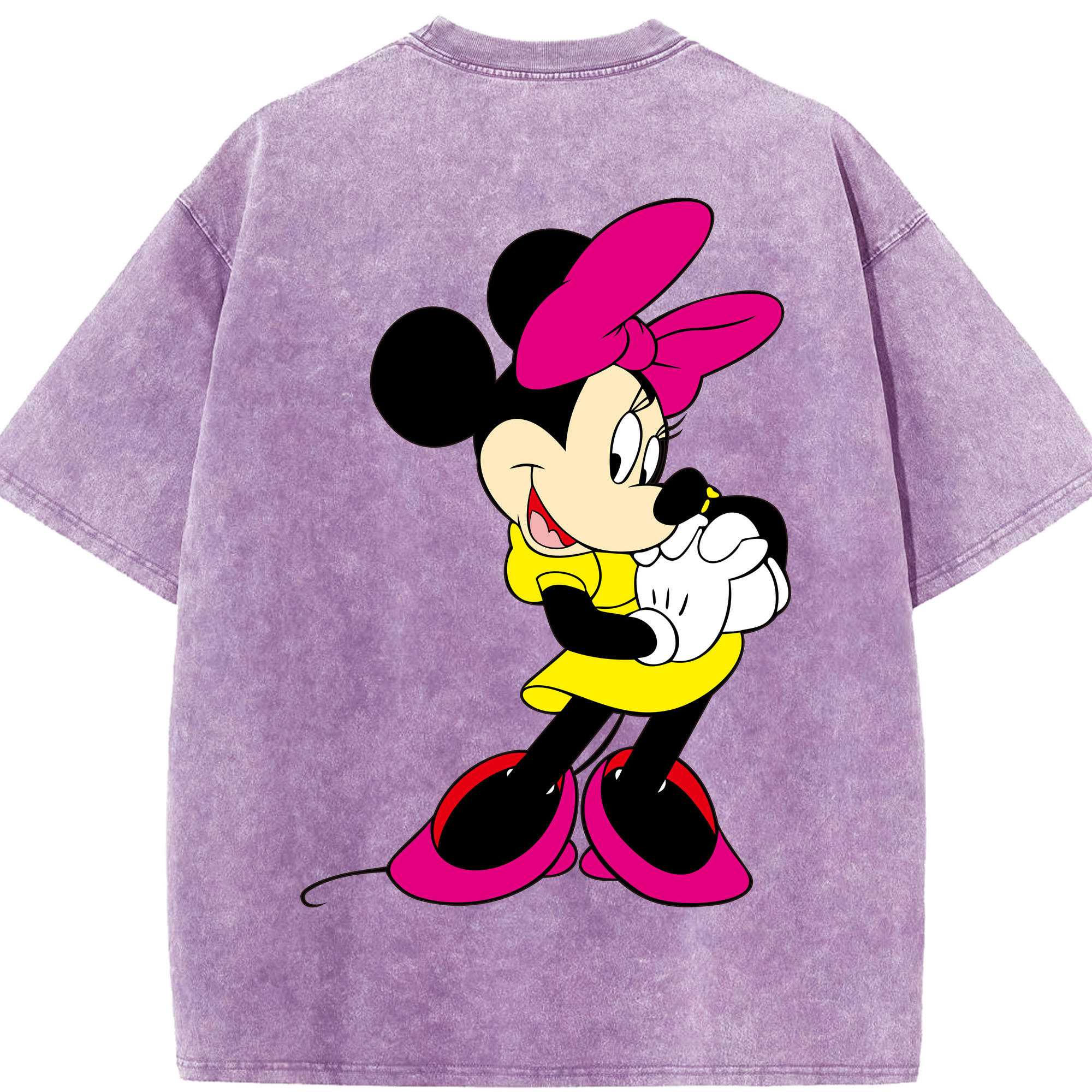 （画像用） ミッキーマウス Mickey Mouse 綿100% ヴィンテージ風 半袖Tシャツ（背面プリント）