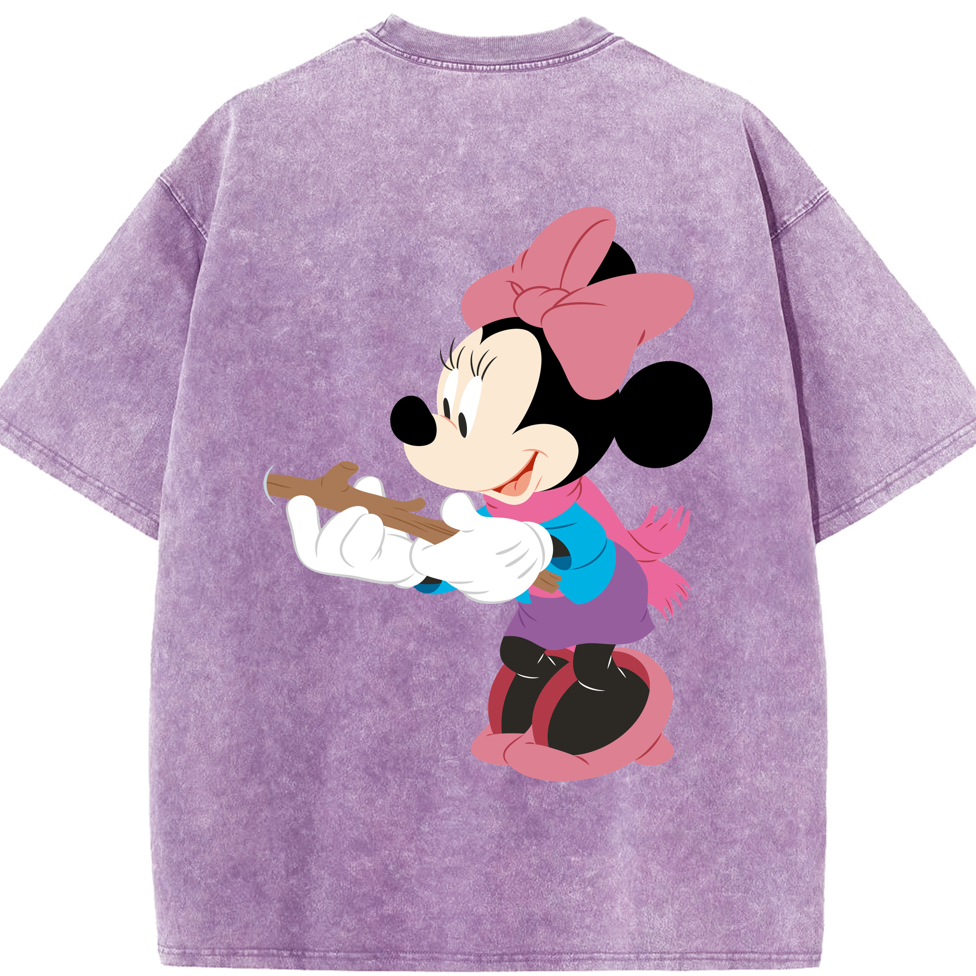 （画像用） ミッキーマウス Mickey Mouse 綿100% ヴィンテージ風 半袖Tシャツ（背面プリント）
