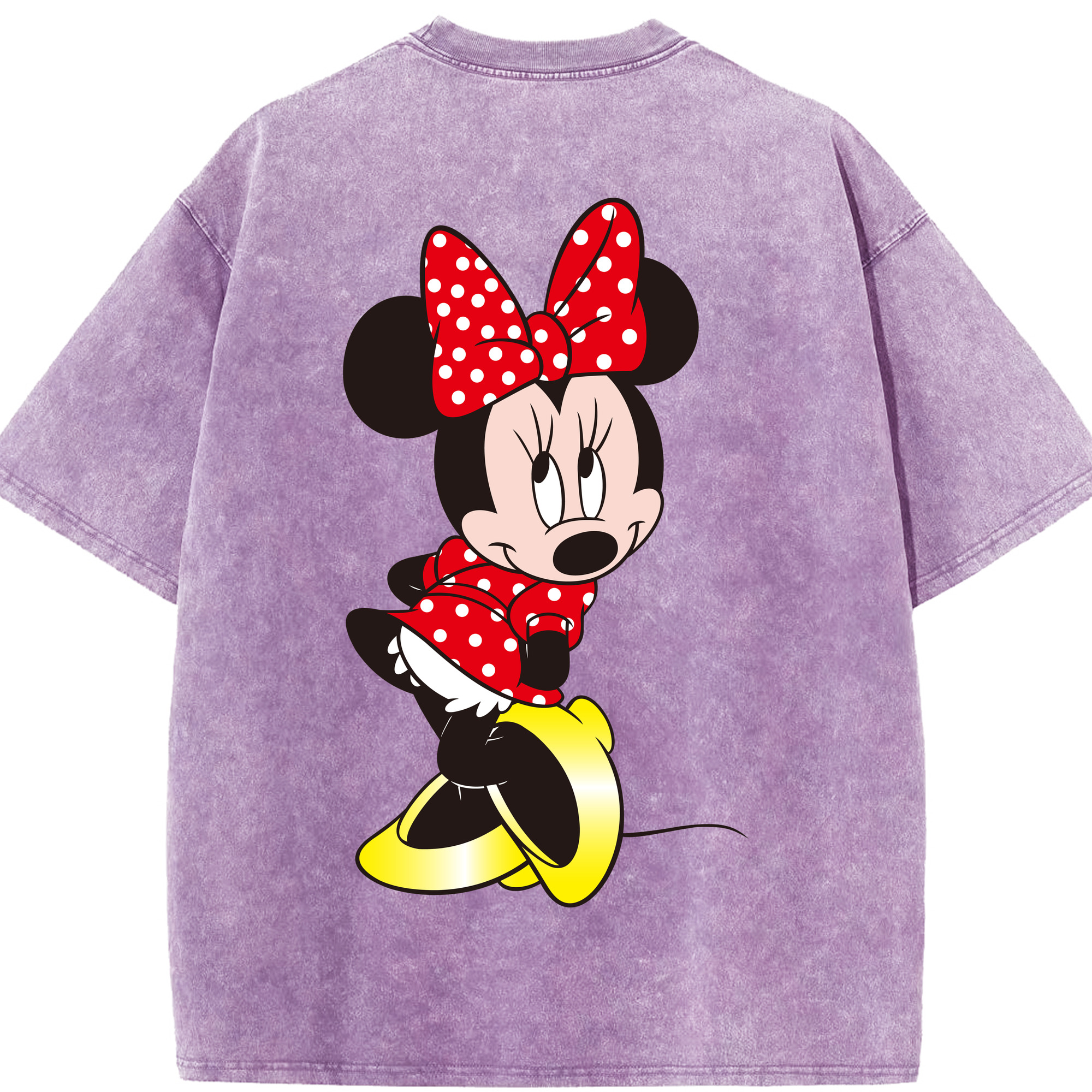 （画像用） ミッキーマウス Mickey Mouse 綿100% ヴィンテージ風 半袖Tシャツ（背面プリント）