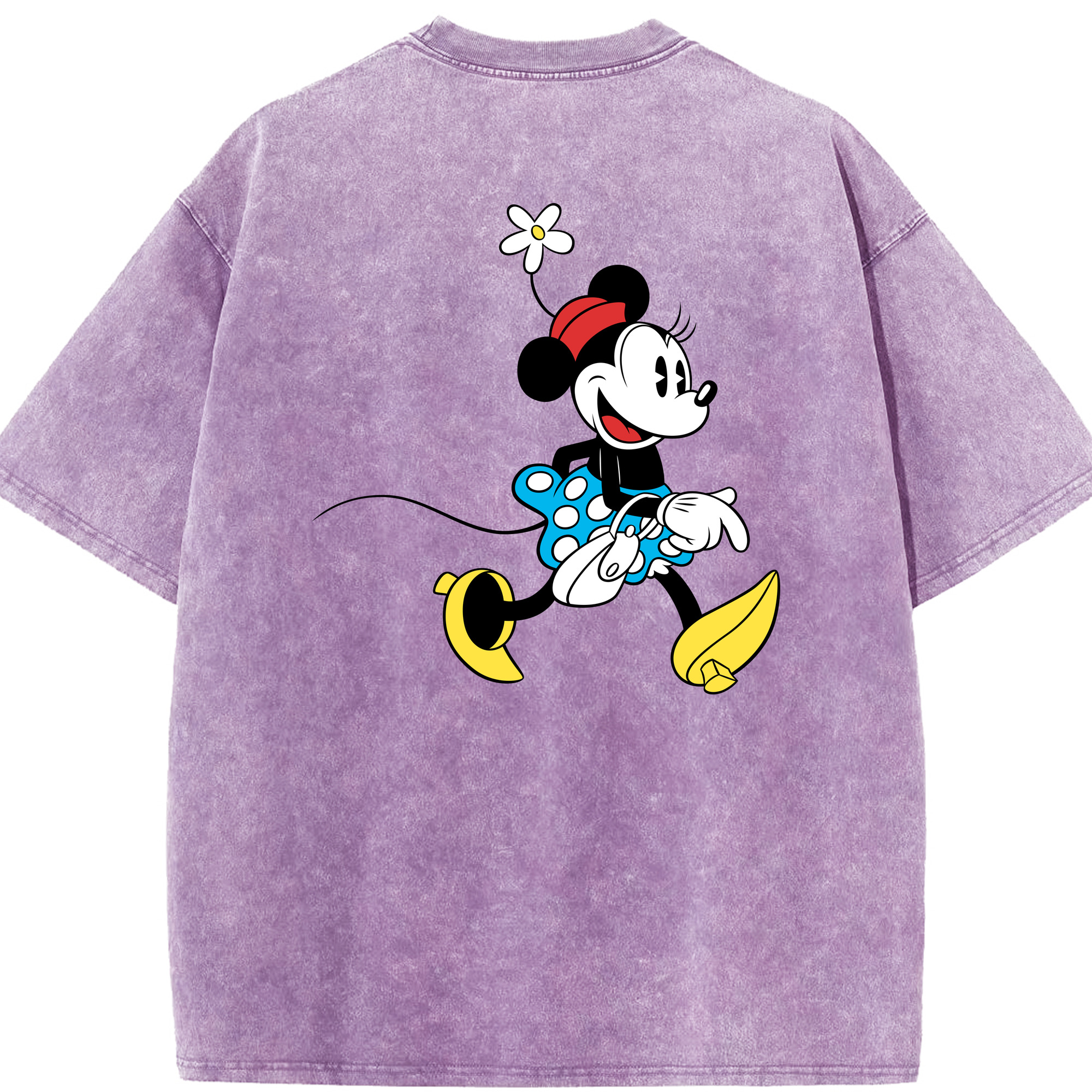（画像用） ミッキーマウス Mickey Mouse 綿100% ヴィンテージ風 半袖Tシャツ（背面プリント）