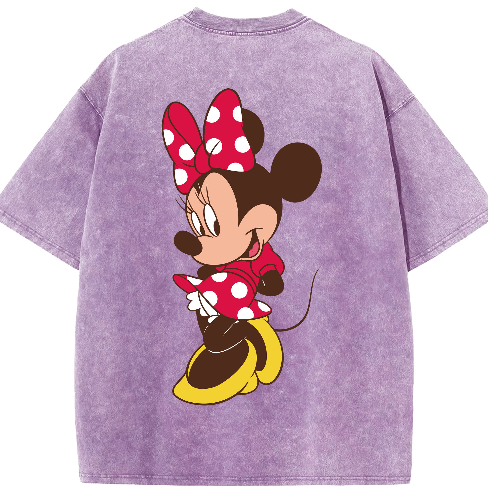 （画像用） ミッキーマウス Mickey Mouse 綿100% ヴィンテージ風 半袖Tシャツ（背面プリント）