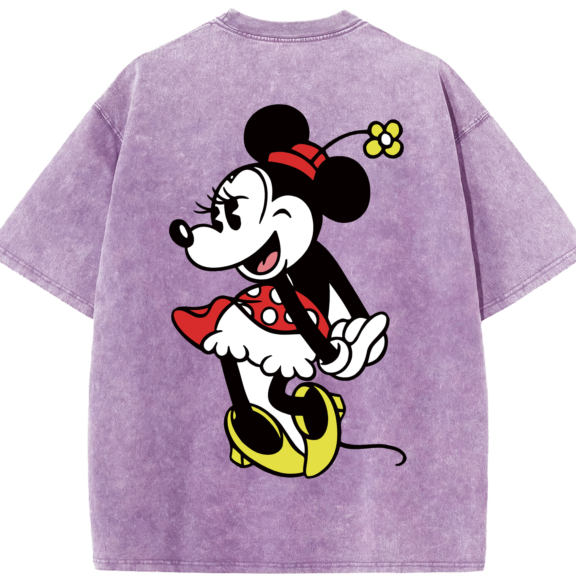 （画像用） ミッキーマウス Mickey Mouse 綿100% ヴィンテージ風 半袖Tシャツ（背面プリント）