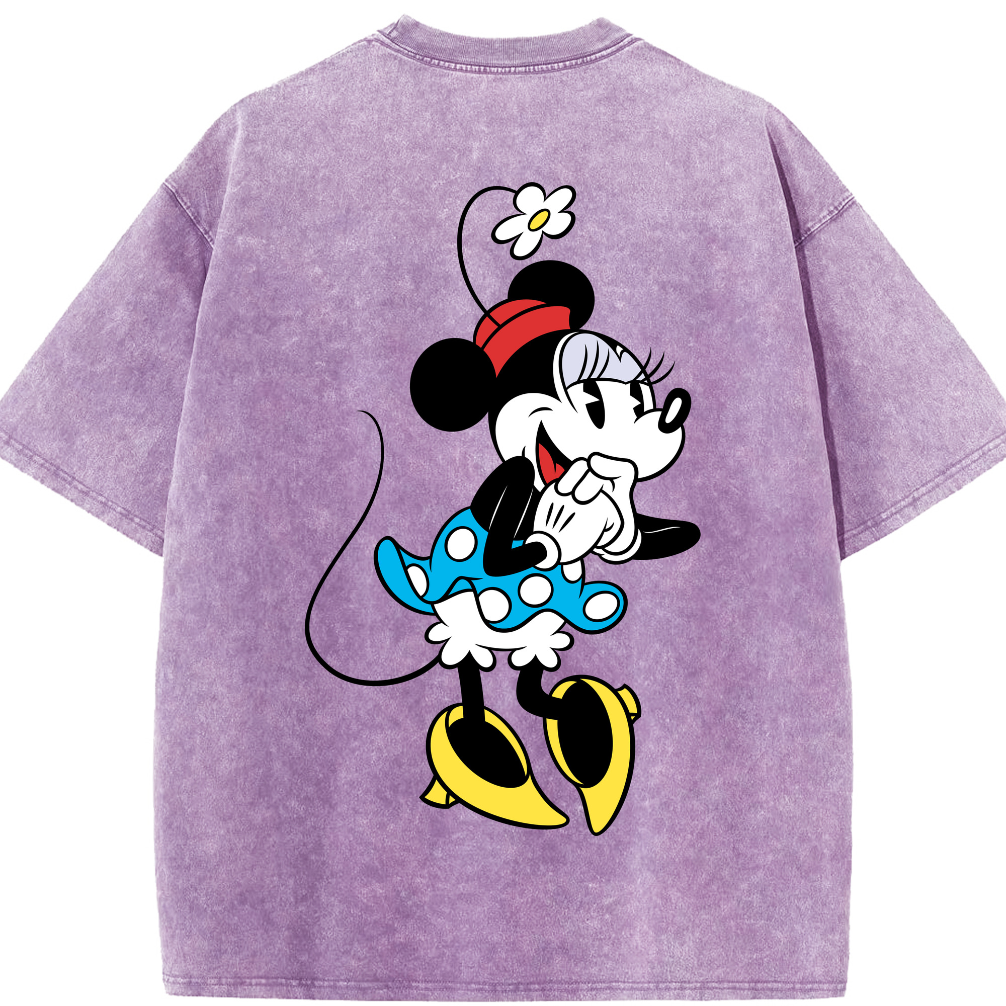 （画像用） ミッキーマウス Mickey Mouse 綿100% ヴィンテージ風 半袖Tシャツ（背面プリント）