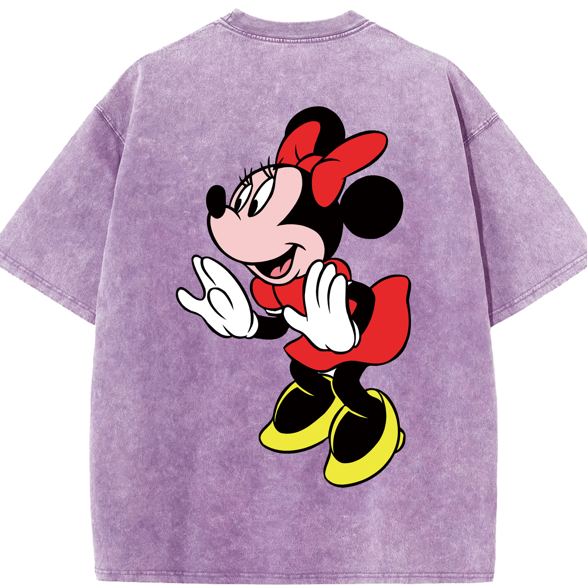 （画像用） ミッキーマウス Mickey Mouse 綿100% ヴィンテージ風 半袖Tシャツ（背面プリント）