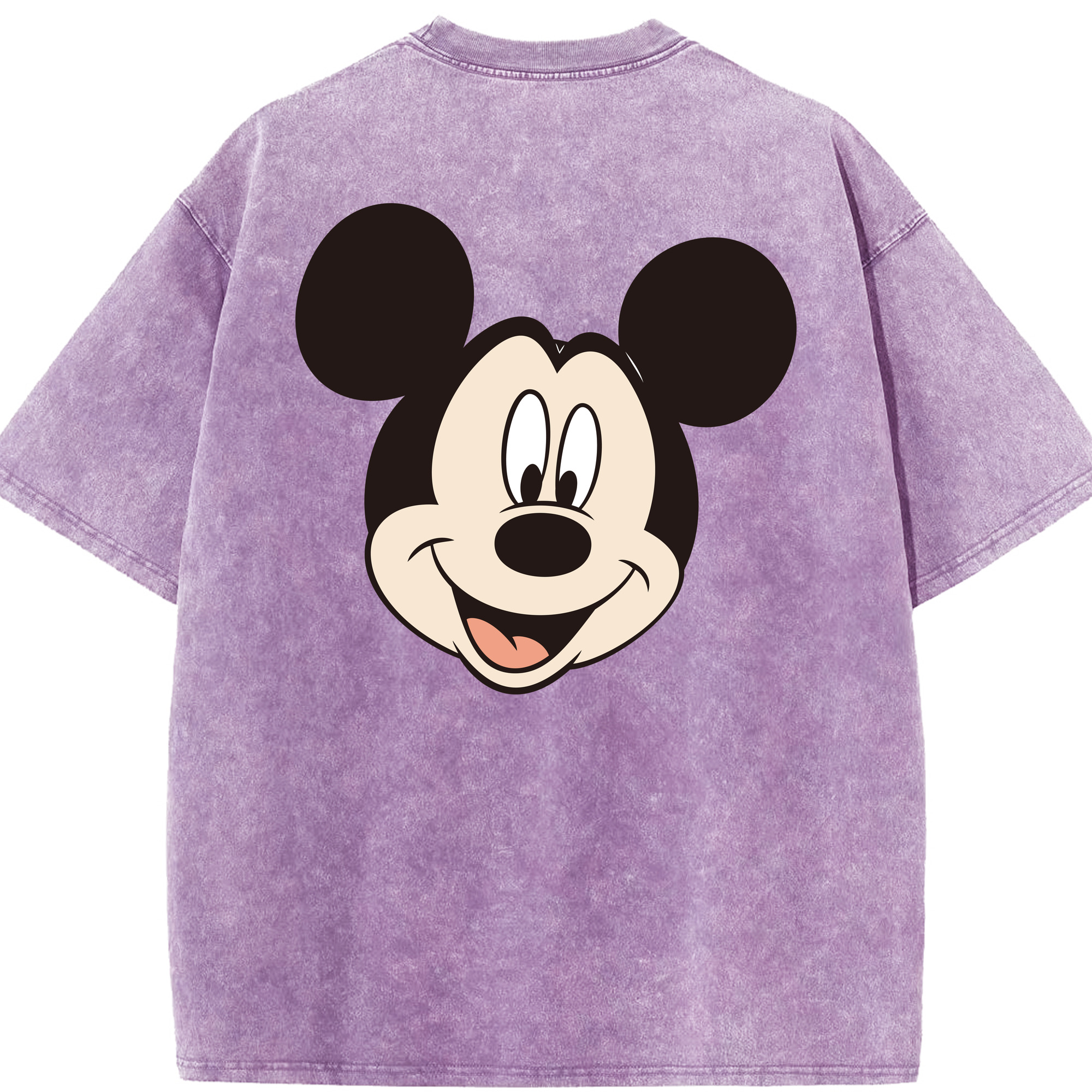 （画像用） ミッキーマウス Mickey Mouse 綿100% ヴィンテージ風 半袖Tシャツ（背面プリント）