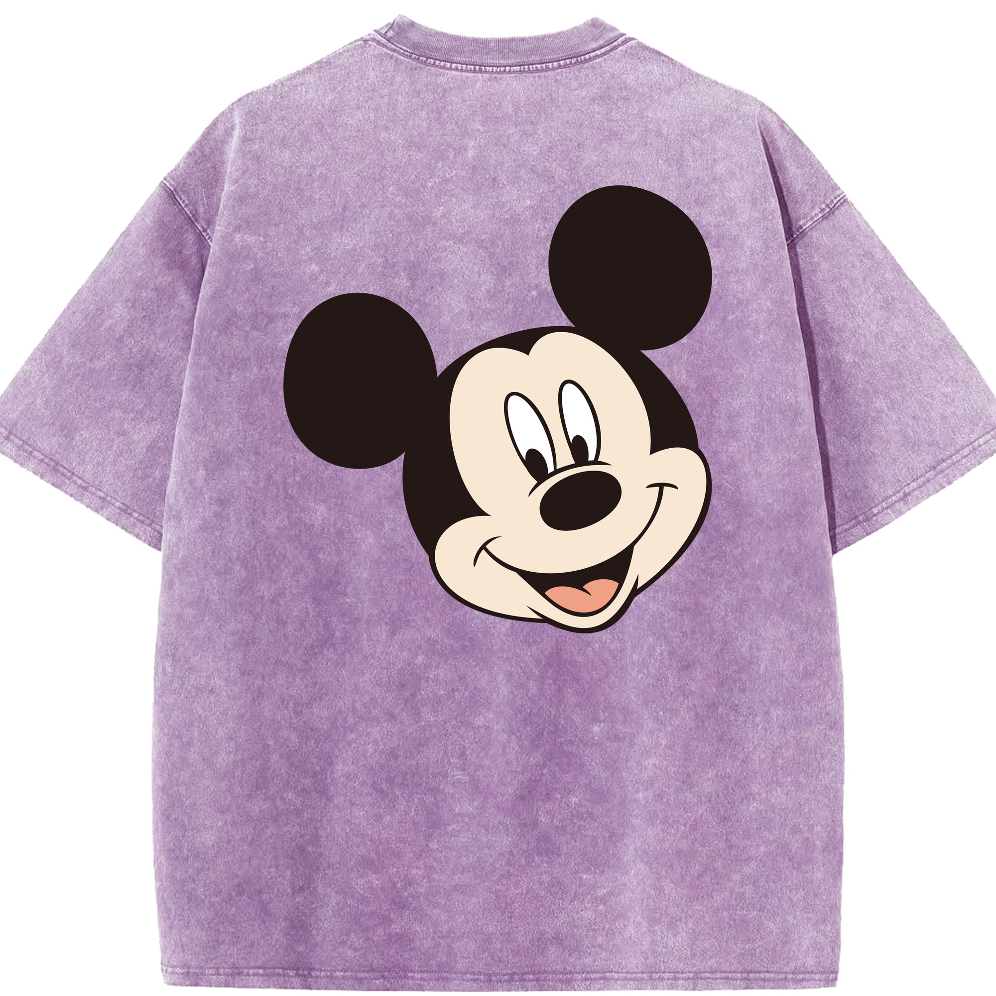（画像用） ミッキーマウス Mickey Mouse 綿100% ヴィンテージ風 半袖Tシャツ（背面プリント）