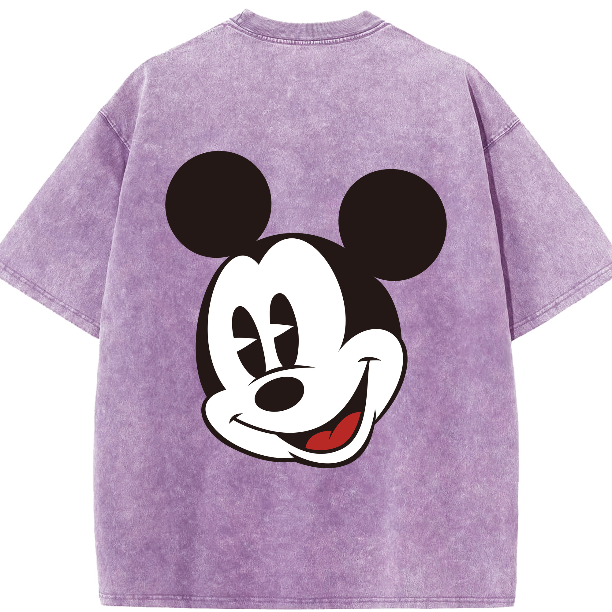 （画像用） ミッキーマウス Mickey Mouse 綿100% ヴィンテージ風 半袖Tシャツ（背面プリント）
