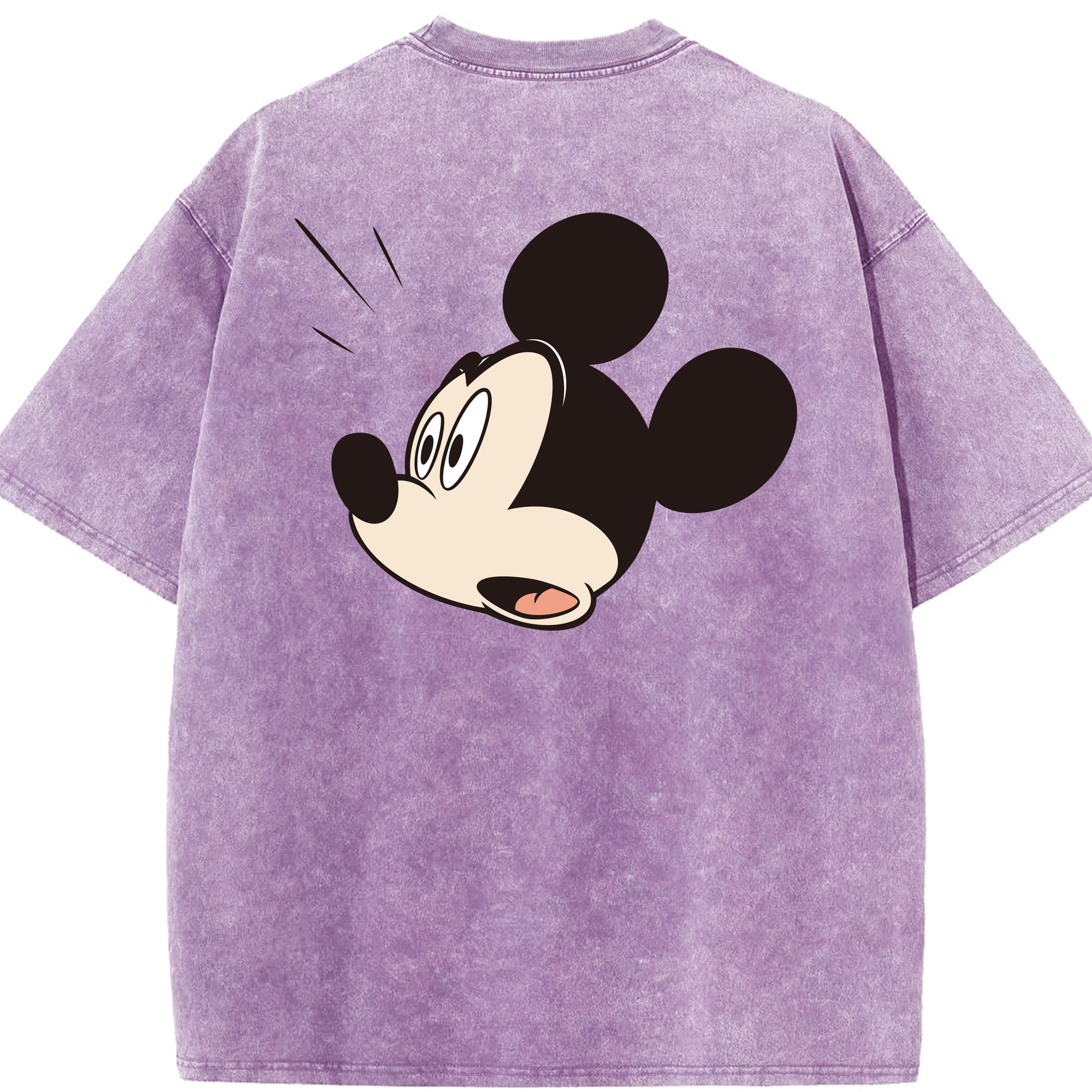 （画像用） ミッキーマウス Mickey Mouse 綿100% ヴィンテージ風 半袖Tシャツ（背面プリント）