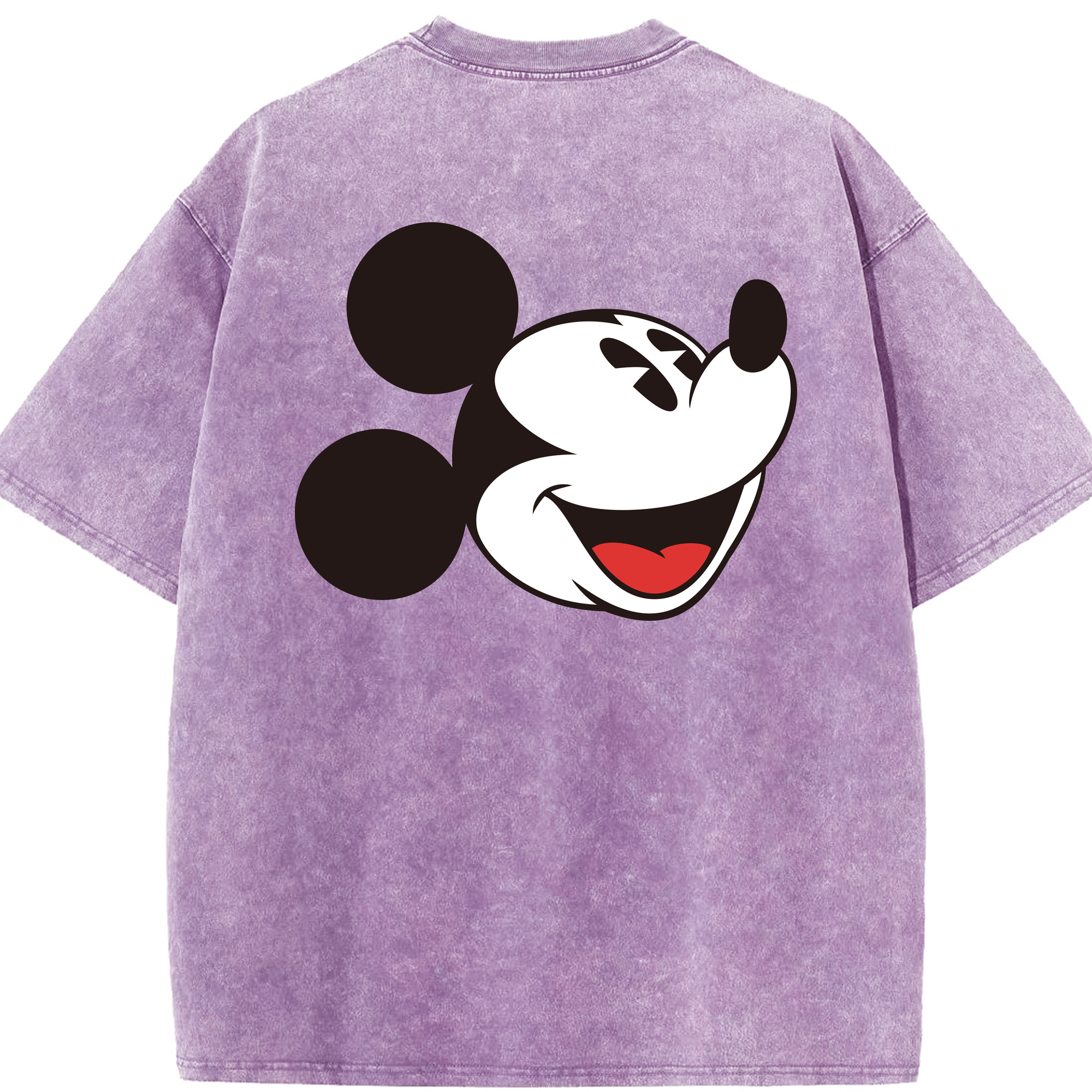 （画像用） ミッキーマウス Mickey Mouse 綿100% ヴィンテージ風 半袖Tシャツ（背面プリント）