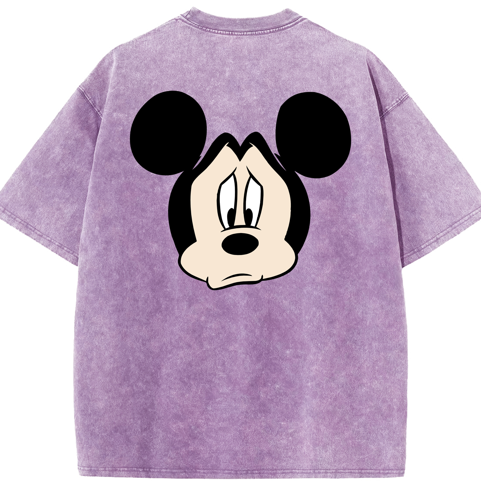 （画像用） ミッキーマウス Mickey Mouse 綿100% ヴィンテージ風 半袖Tシャツ（背面プリント）