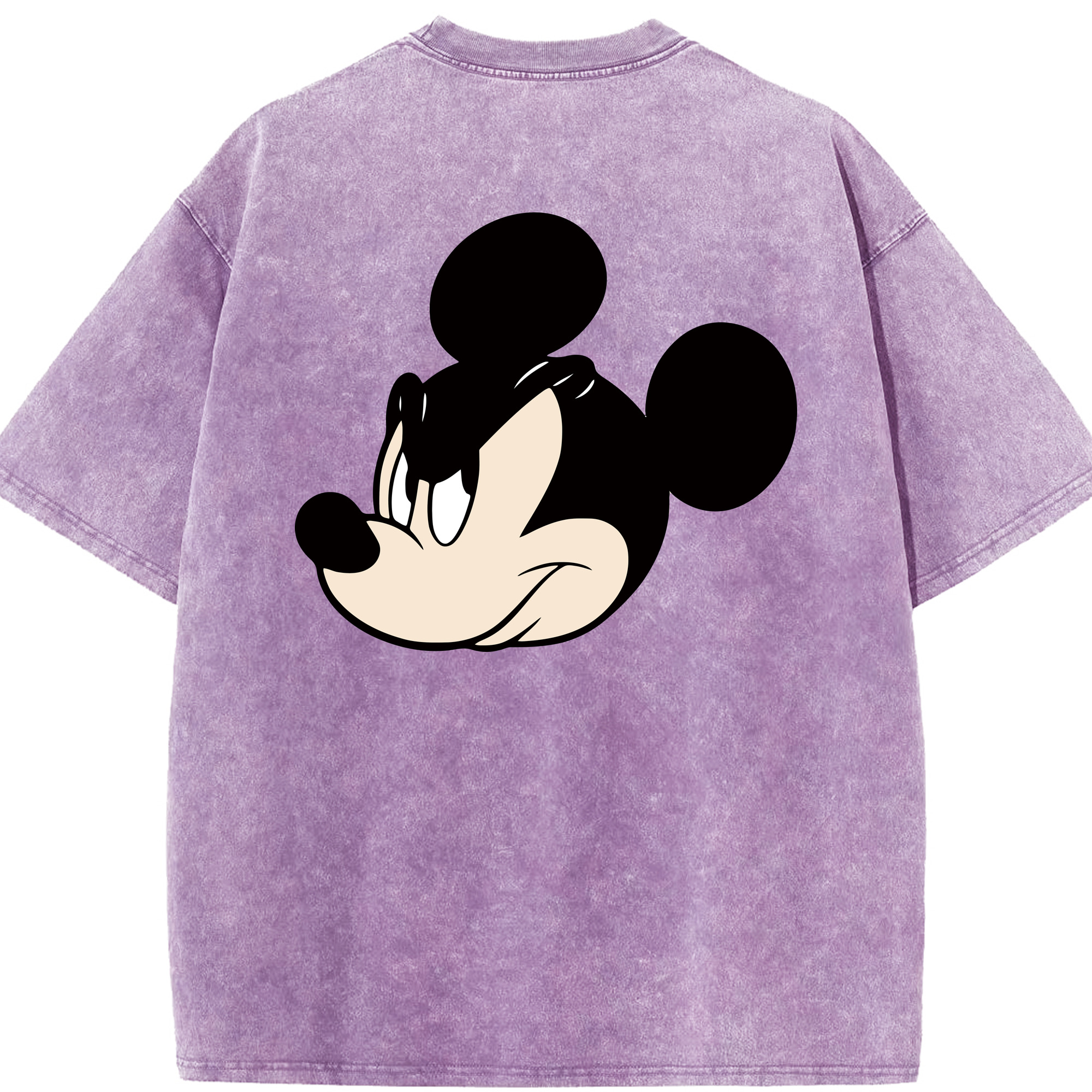 （画像用） ミッキーマウス Mickey Mouse 綿100% ヴィンテージ風 半袖Tシャツ（背面プリント）