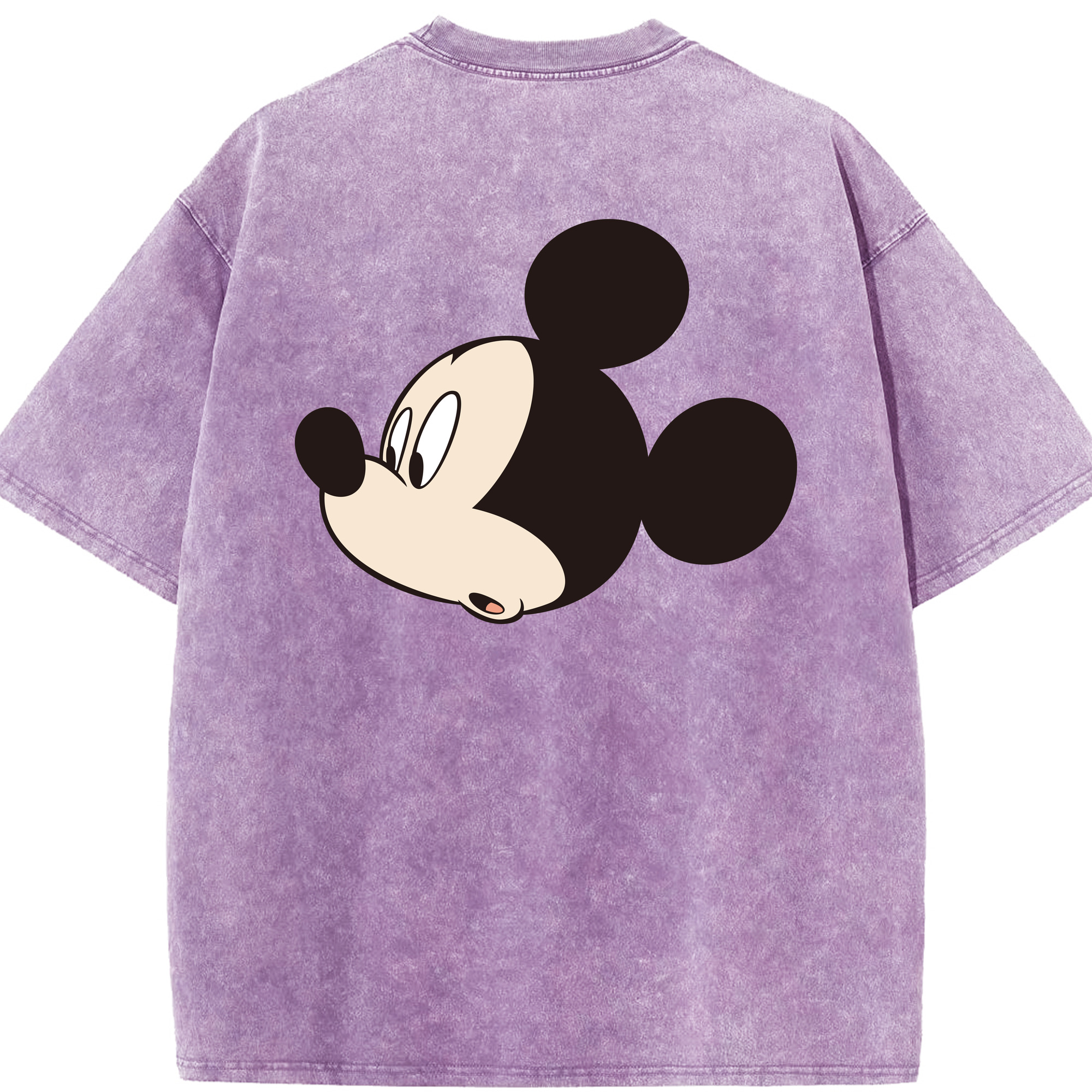 （画像用） ミッキーマウス Mickey Mouse 綿100% ヴィンテージ風 半袖Tシャツ（背面プリント）