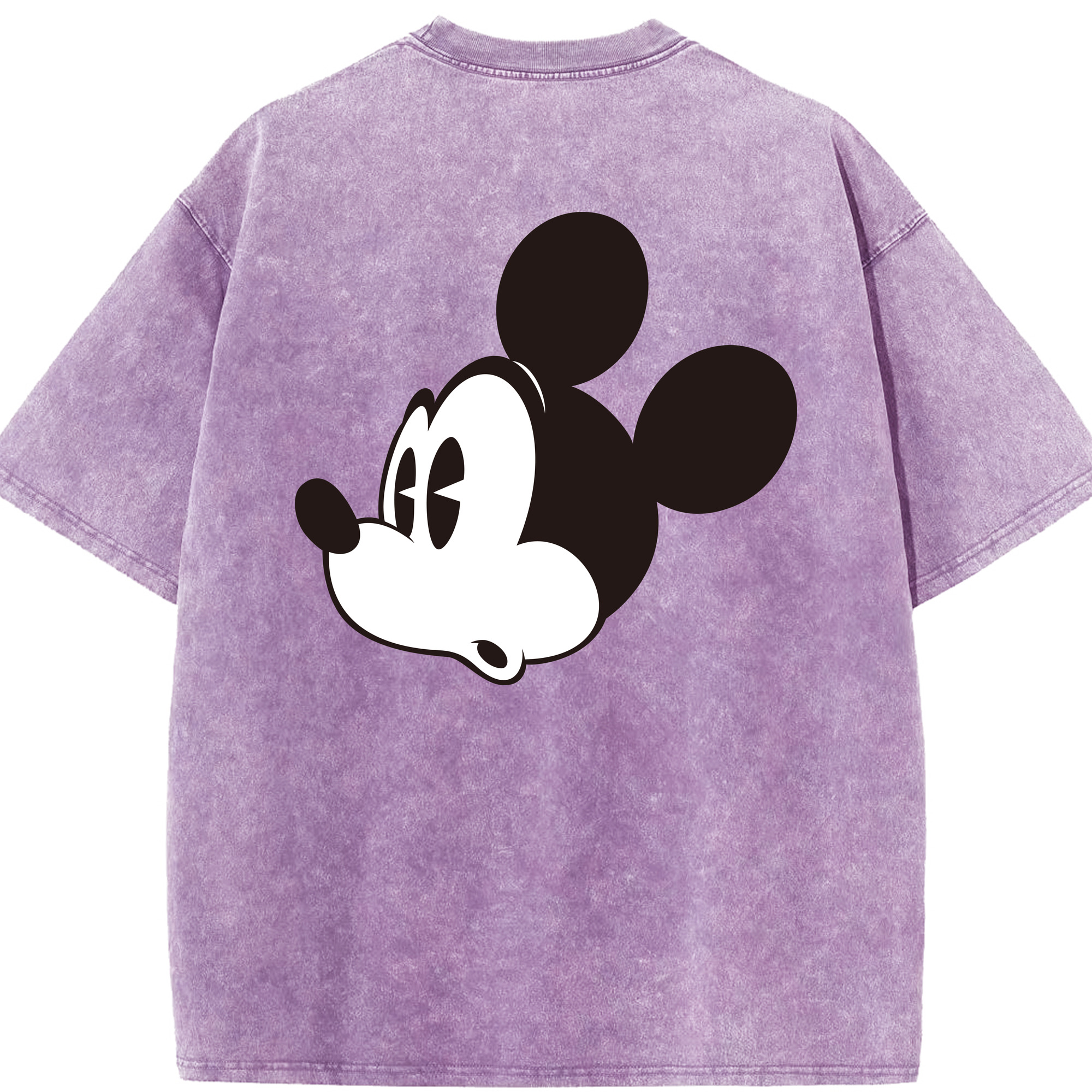 （画像用） ミッキーマウス Mickey Mouse 綿100% ヴィンテージ風 半袖Tシャツ（背面プリント）
