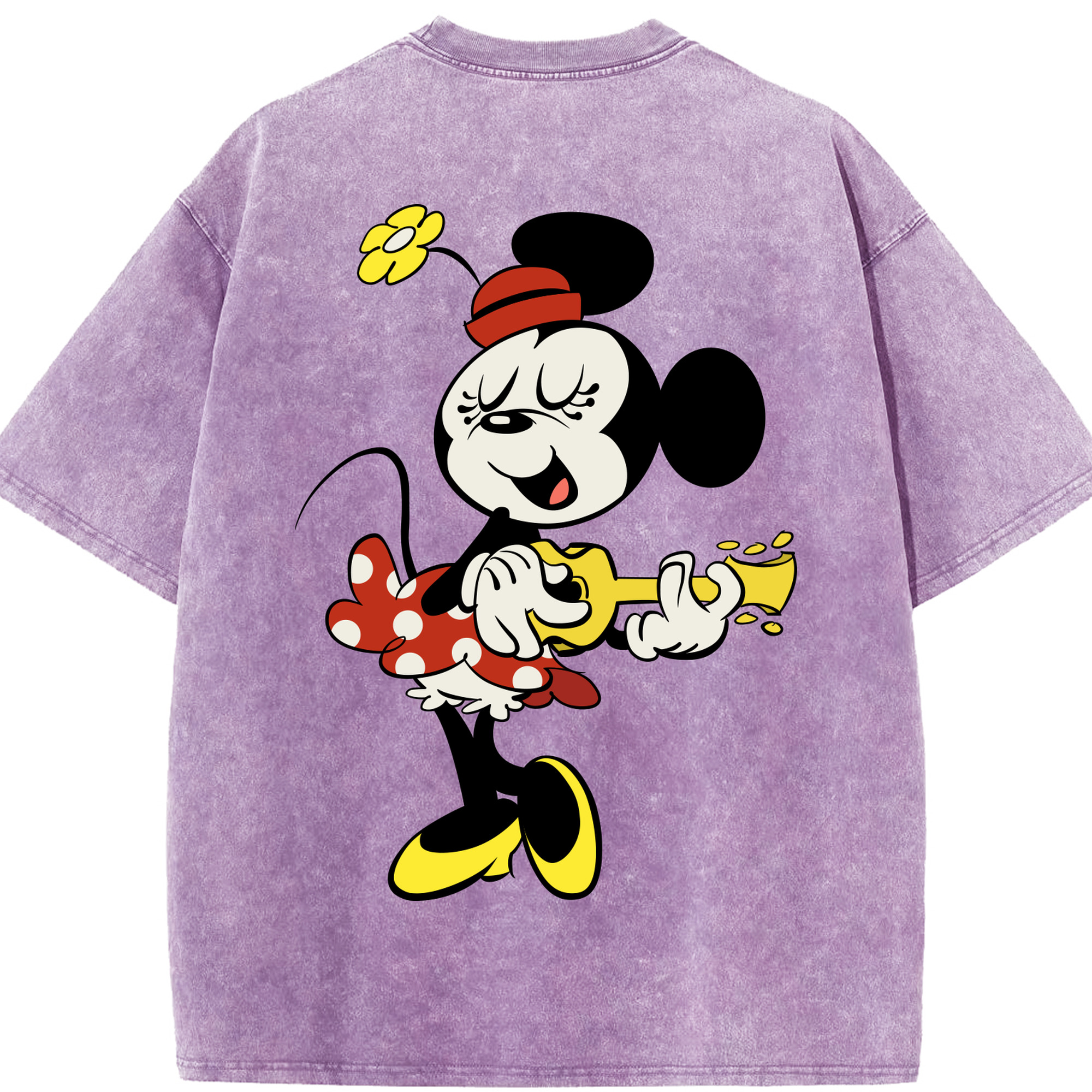 （画像用） ミッキーマウス Mickey Mouse 綿100% ヴィンテージ風 半袖Tシャツ（背面プリント）