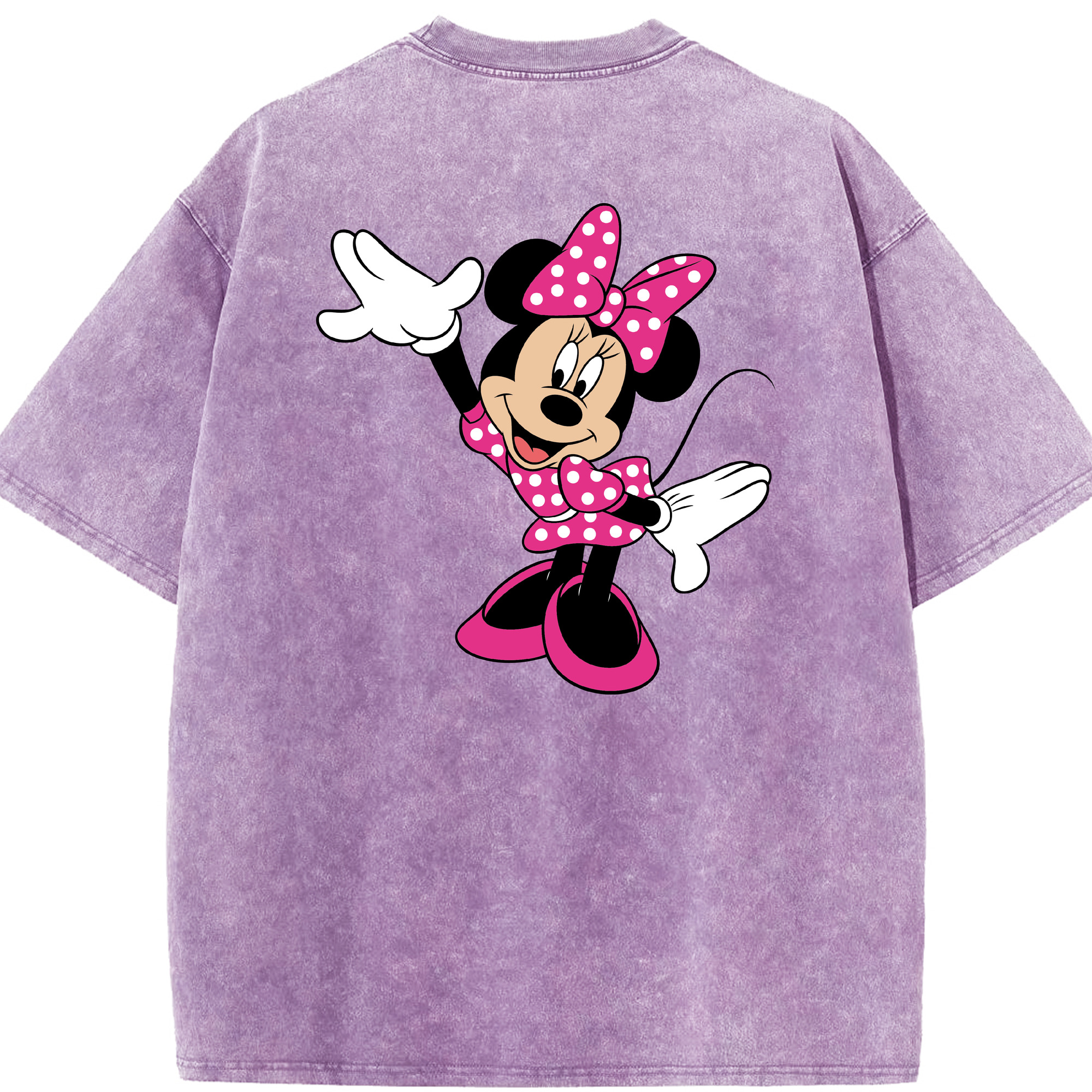 （画像用） ミッキーマウス Mickey Mouse 綿100% ヴィンテージ風 半袖Tシャツ（背面プリント）
