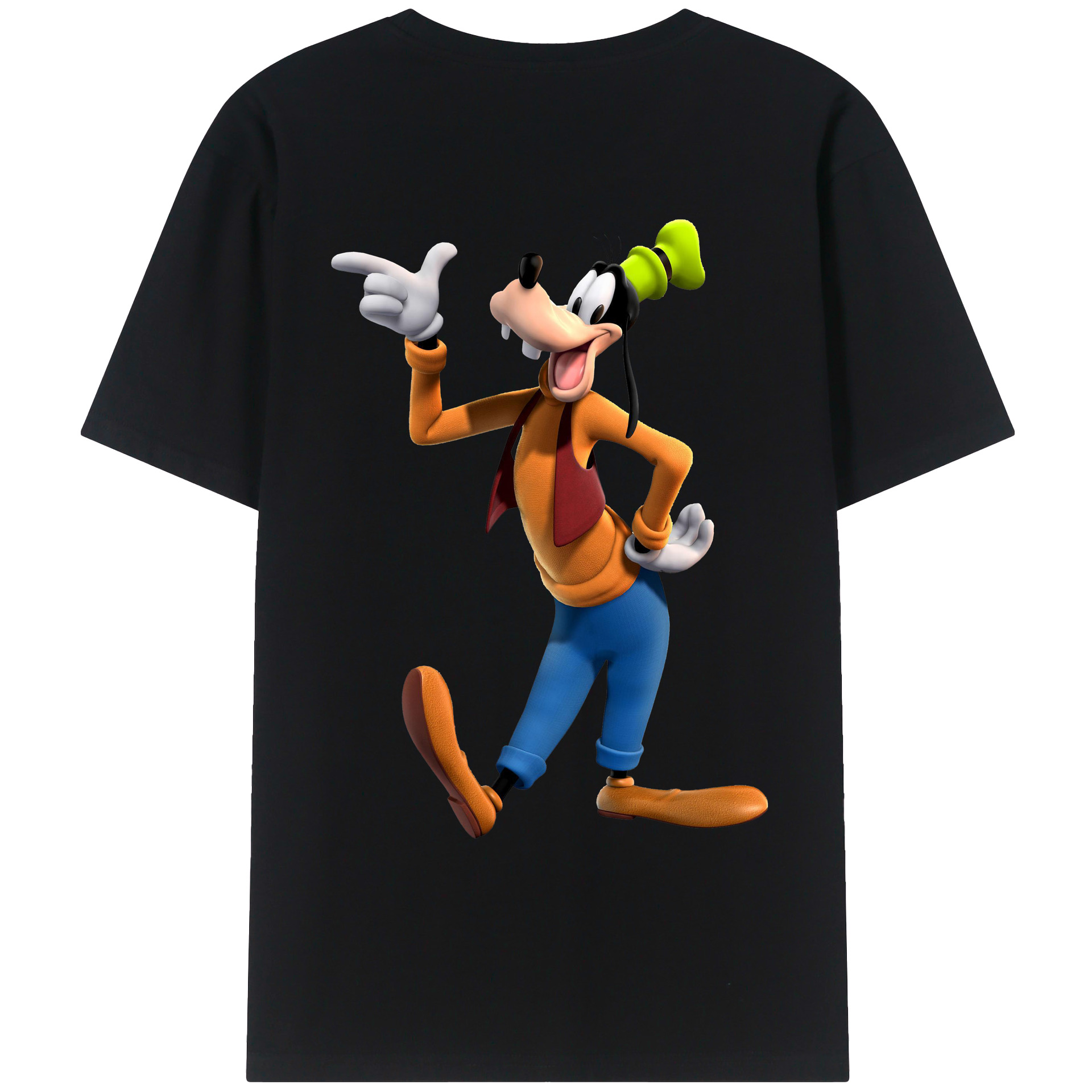 （画像用） ミッキーマウス Mickey Mouse 綿100％ メンズ半袖Tシャツ（バックプリント） 通気性