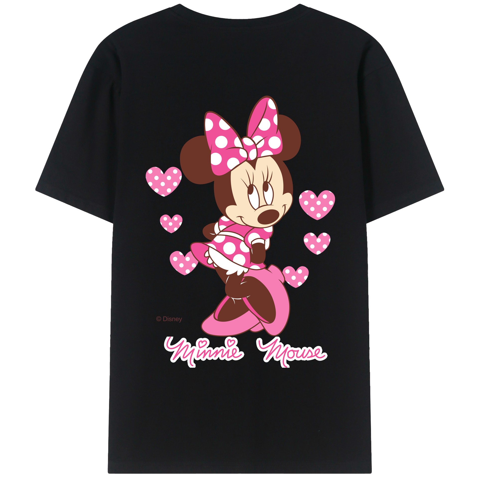 ミッキーマウス Mickey Mouse 綿100％ メンズ半袖Tシャツ（バックプリント） 通気性