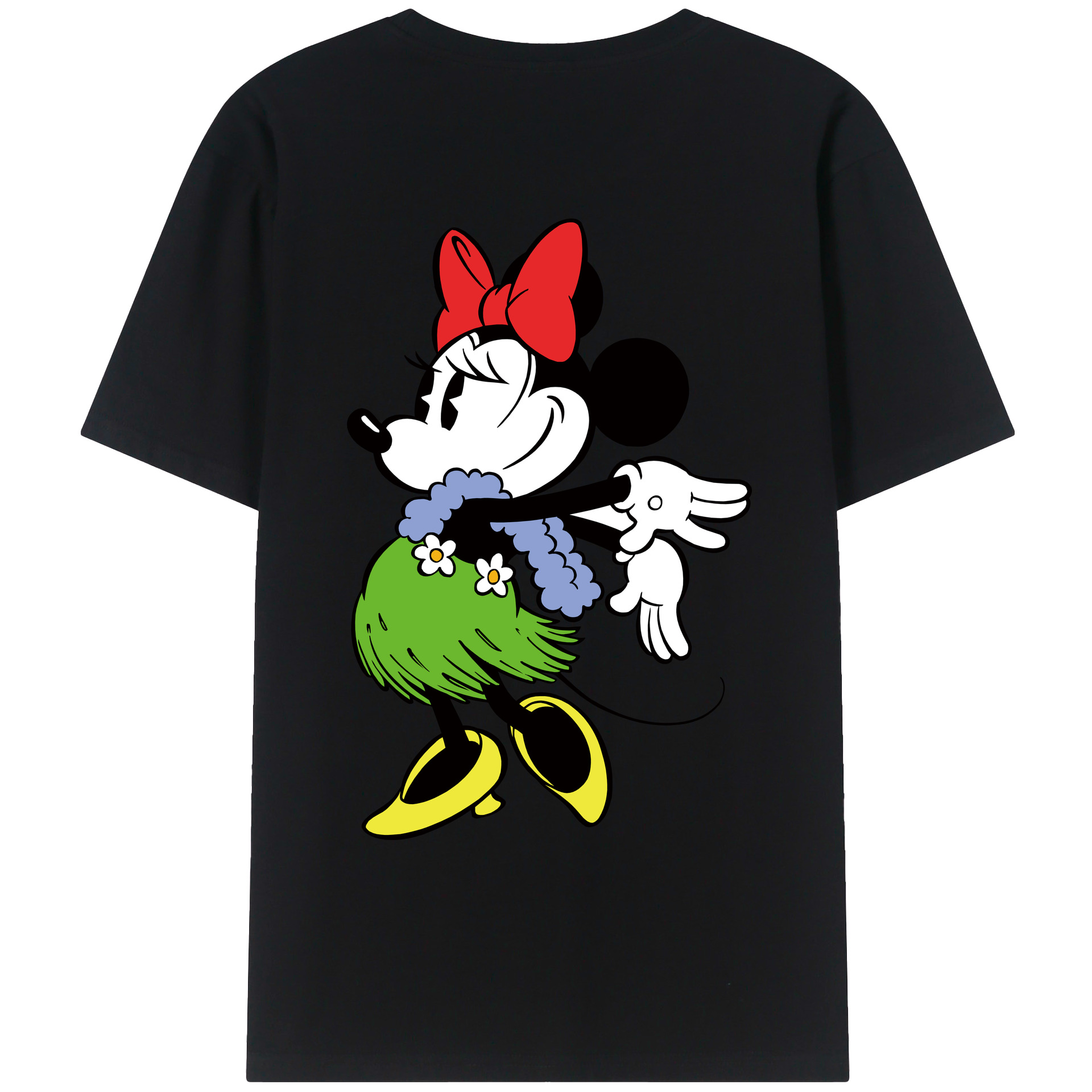 （画像用） ミッキーマウス Mickey Mouse 綿100％ メンズ半袖Tシャツ（バックプリント） 通気性