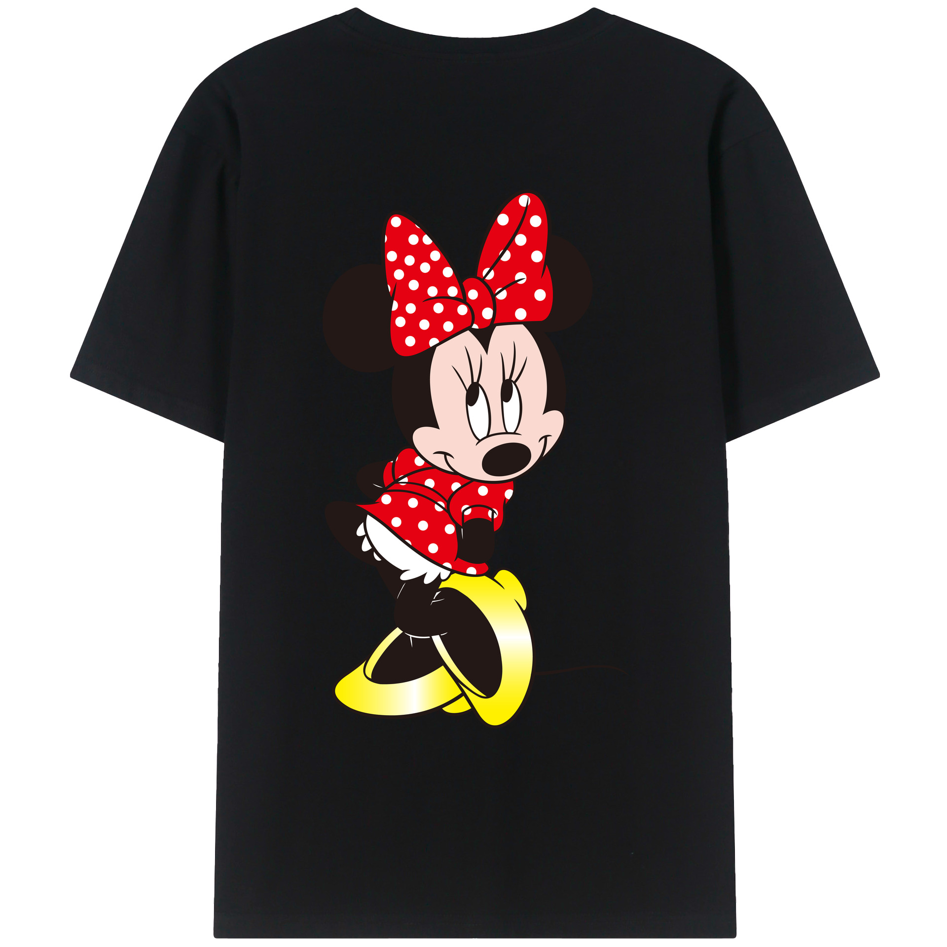 ミッキーマウス Mickey Mouse 綿100％ メンズ半袖Tシャツ（バックプリント） 通気性