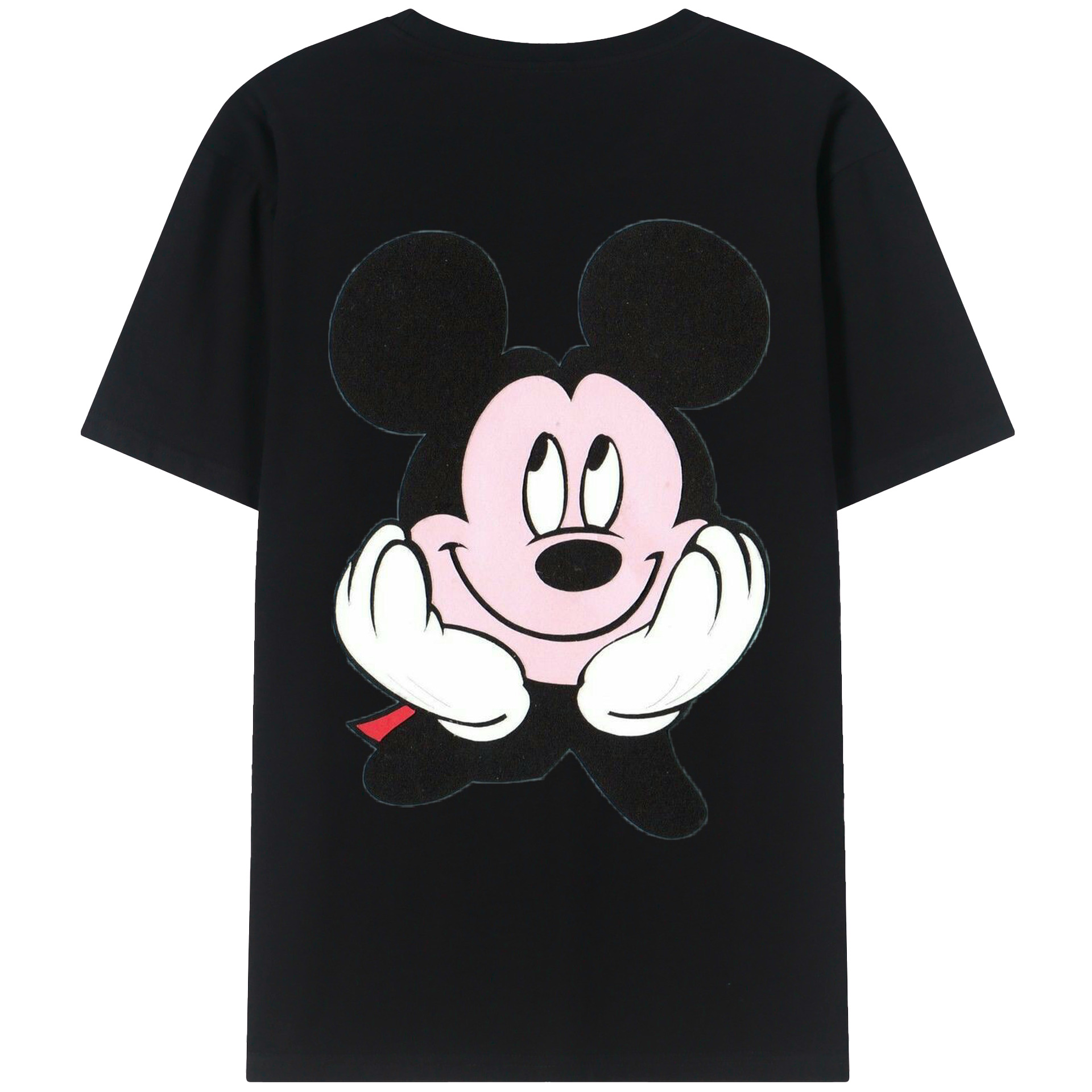 ミッキーマウス Mickey Mouse 綿100％ メンズ半袖Tシャツ（バックプリント） 通気性