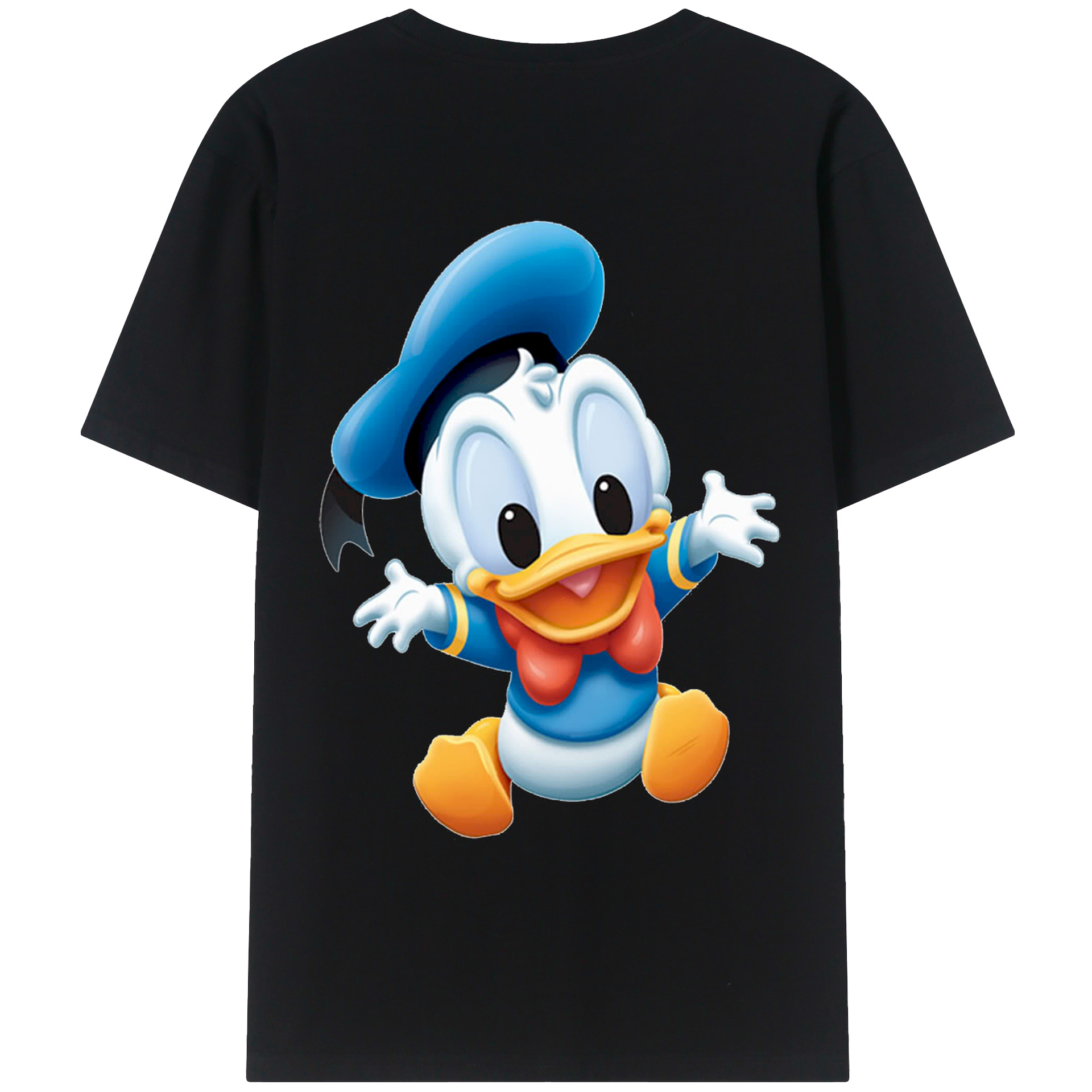 ミッキーマウス Mickey Mouse 綿100％ メンズ半袖Tシャツ（バックプリント） 通気性