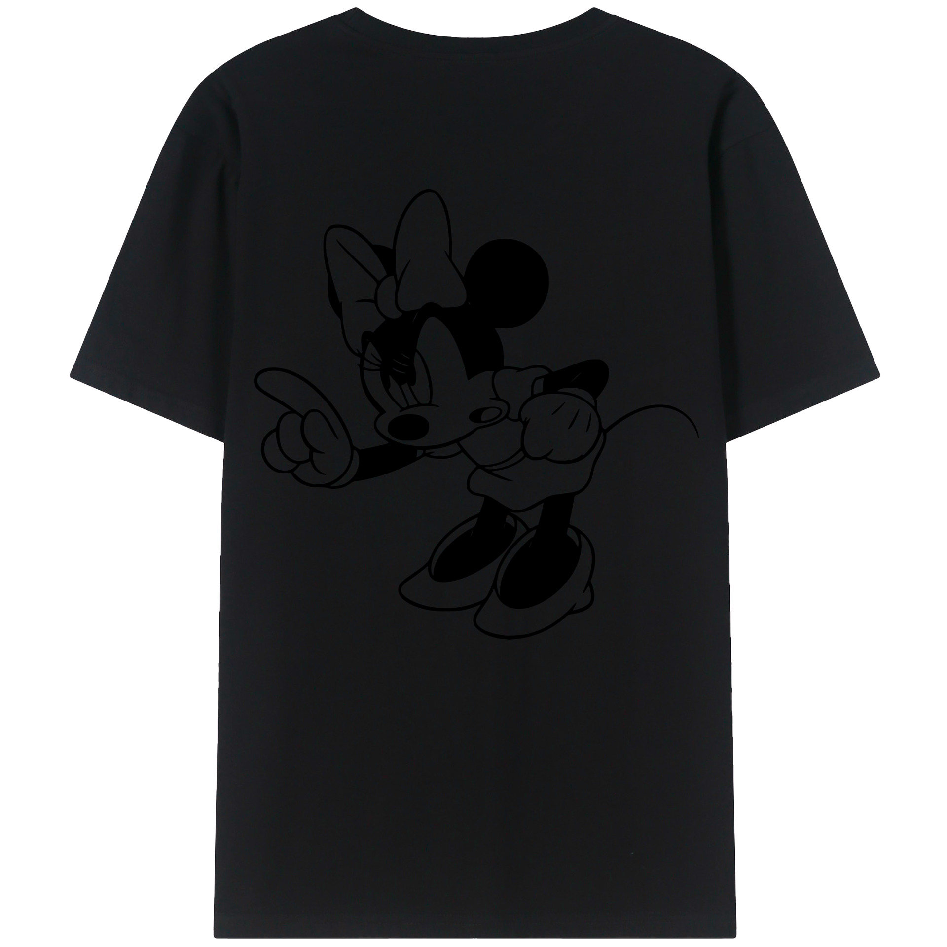 ミッキーマウス Mickey Mouse 綿100％ メンズ半袖Tシャツ（バックプリント） 通気性