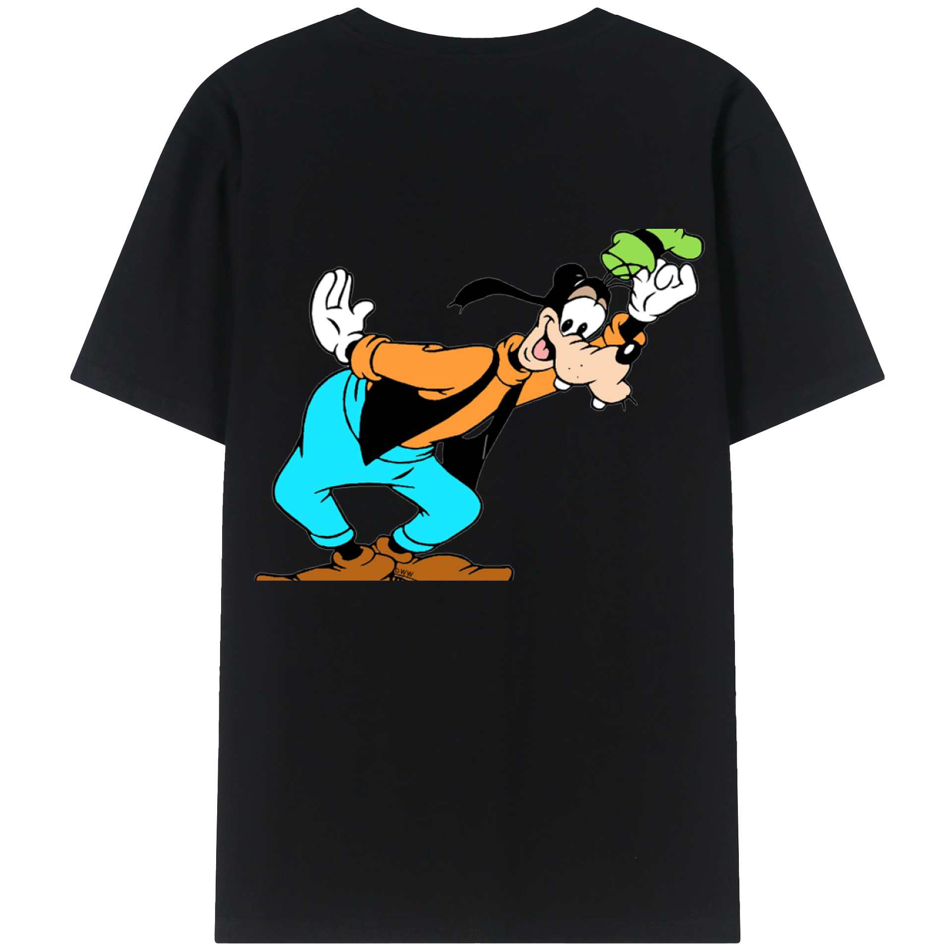 （画像用） ミッキーマウス Mickey Mouse 綿100％ メンズ半袖Tシャツ（バックプリント） 通気性