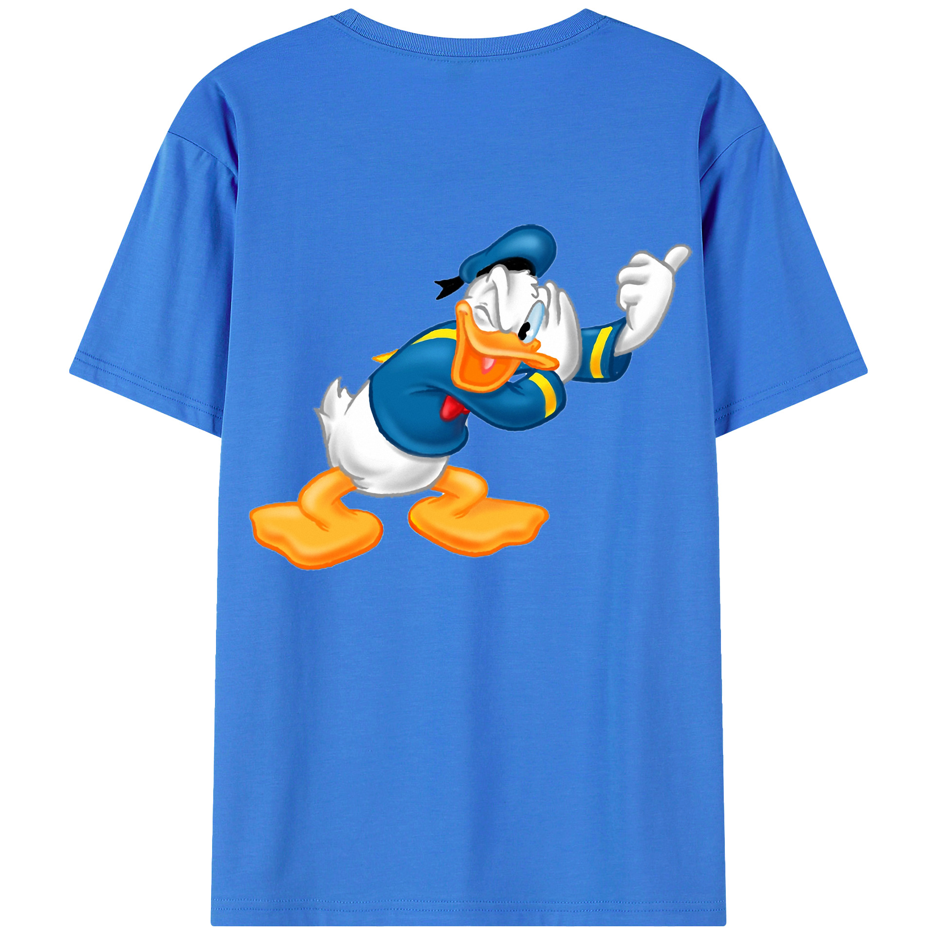 （画像用） ミッキーマウス Mickey Mouse 綿100％ メンズ半袖Tシャツ（バックプリント） 通気性