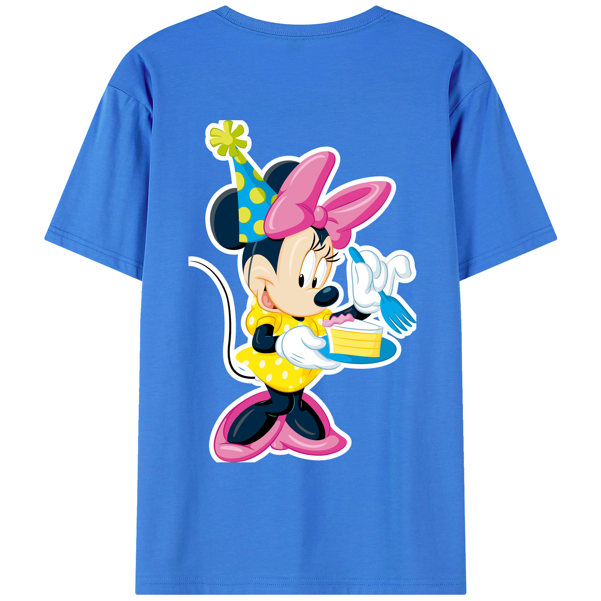 ミッキーマウス Mickey Mouse 綿100％ メンズ半袖Tシャツ（バックプリント） 通気性