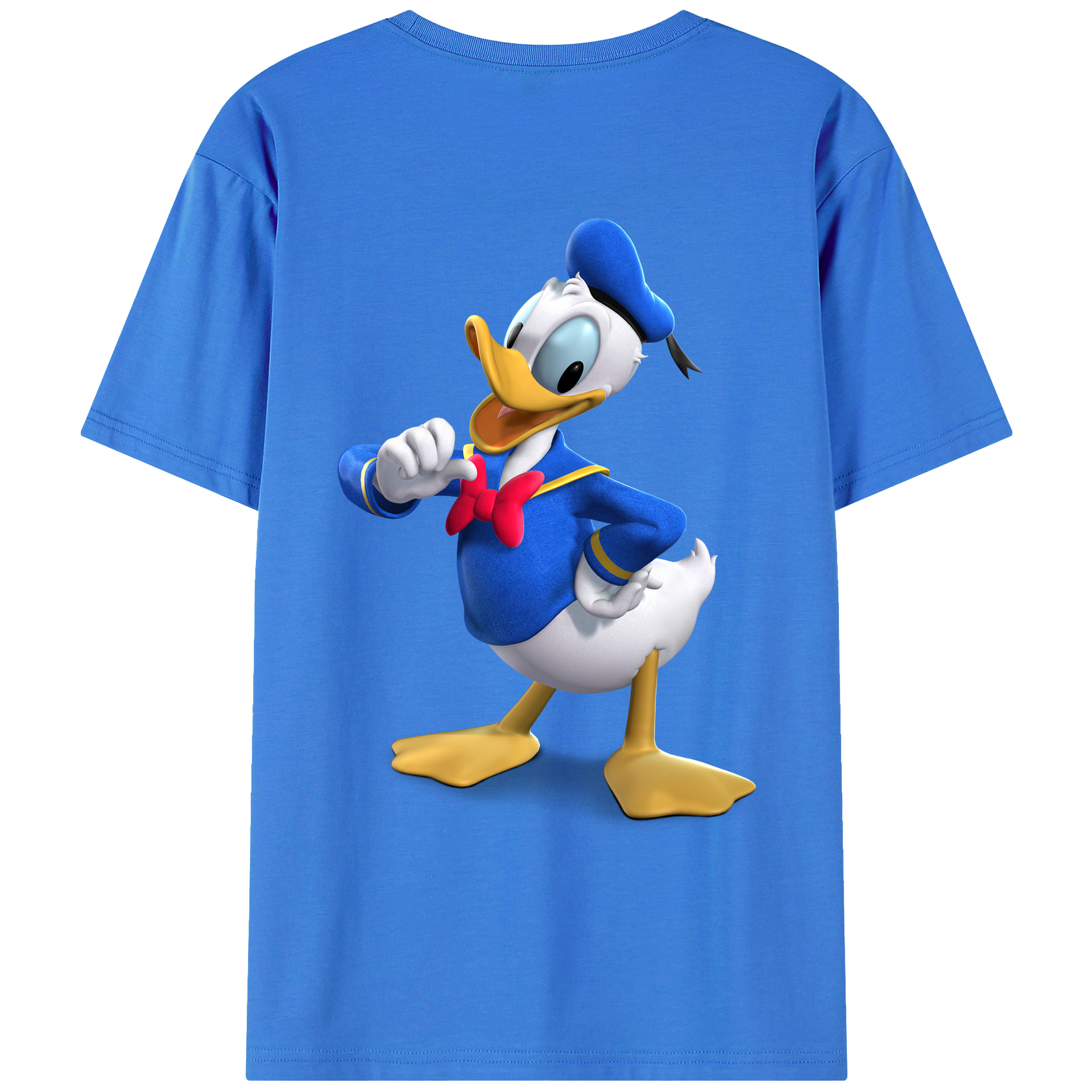 ミッキーマウス Mickey Mouse 綿100％ メンズ半袖Tシャツ（バックプリント） 通気性