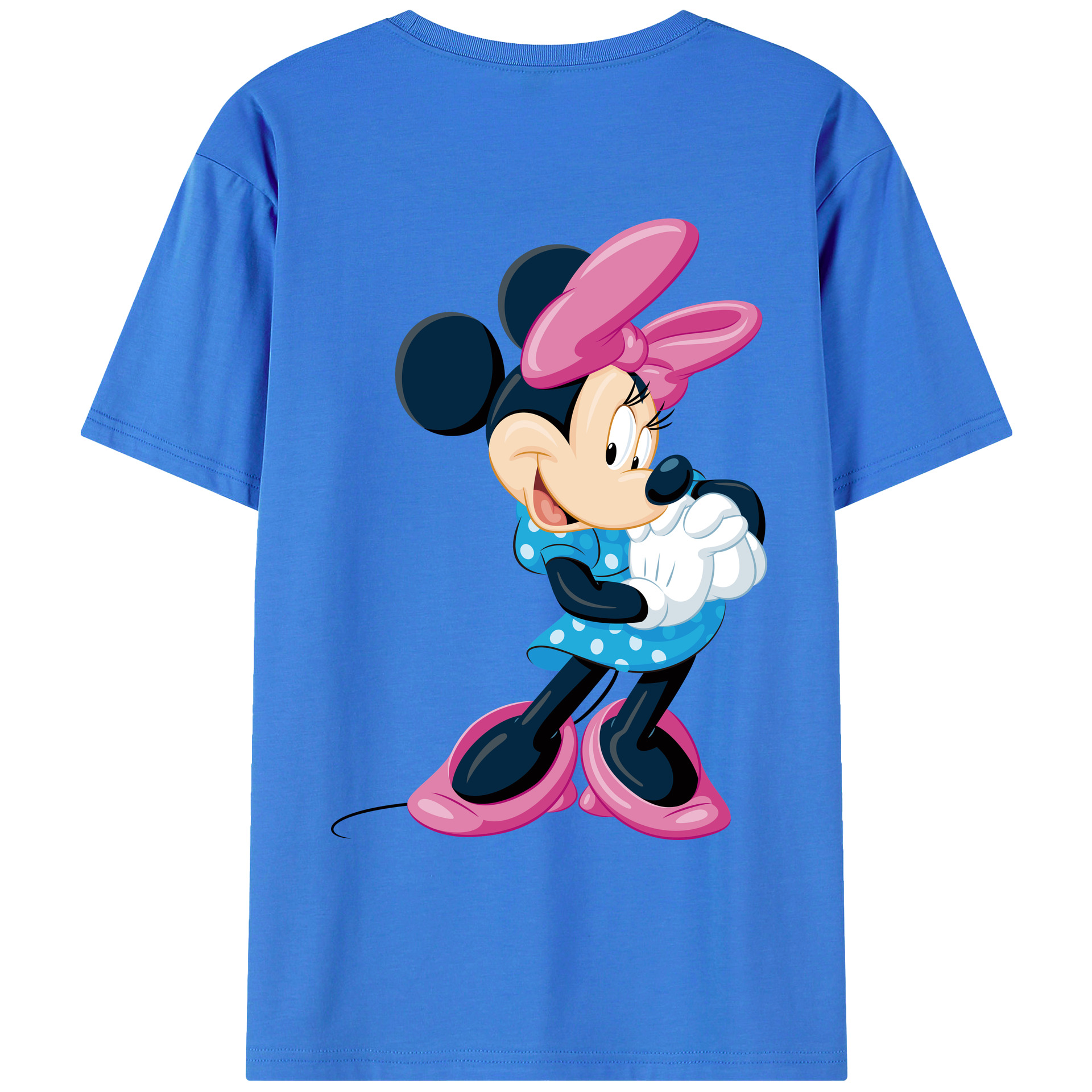 ミッキーマウス Mickey Mouse 綿100％ メンズ半袖Tシャツ（バックプリント） 通気性