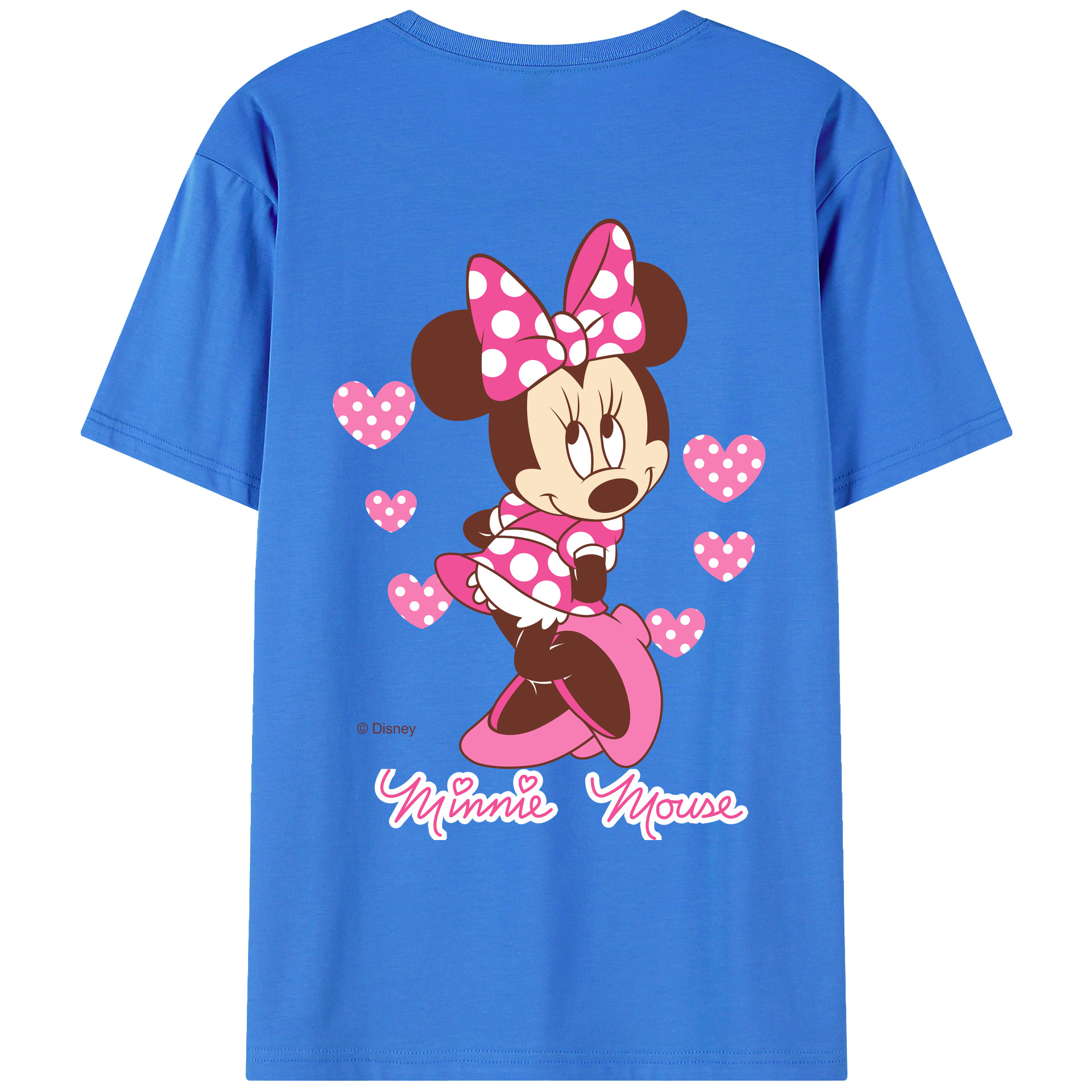 ミッキーマウス Mickey Mouse 綿100％ メンズ半袖Tシャツ（バックプリント） 通気性