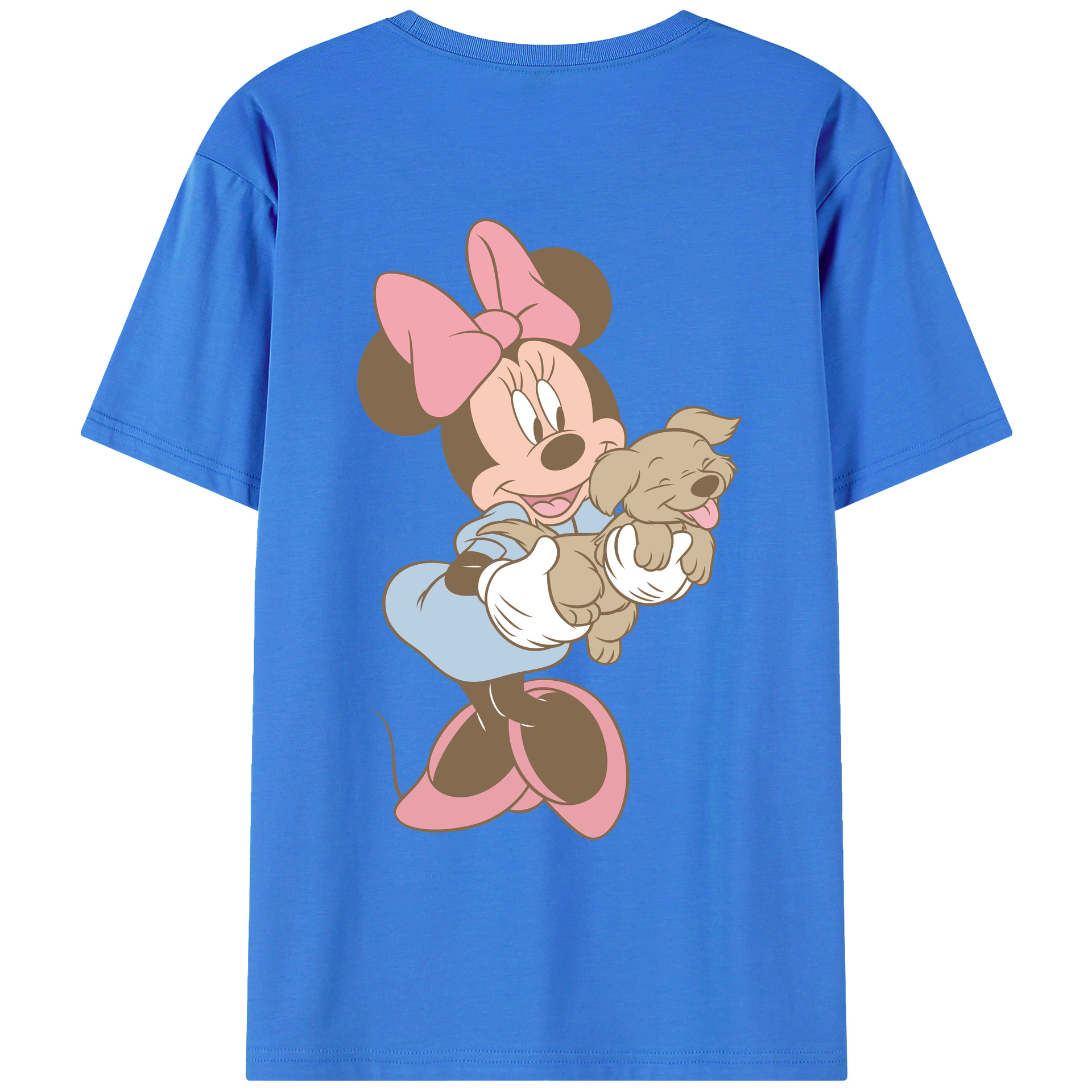 ミッキーマウス Mickey Mouse 綿100％ メンズ半袖Tシャツ（バックプリント） 通気性
