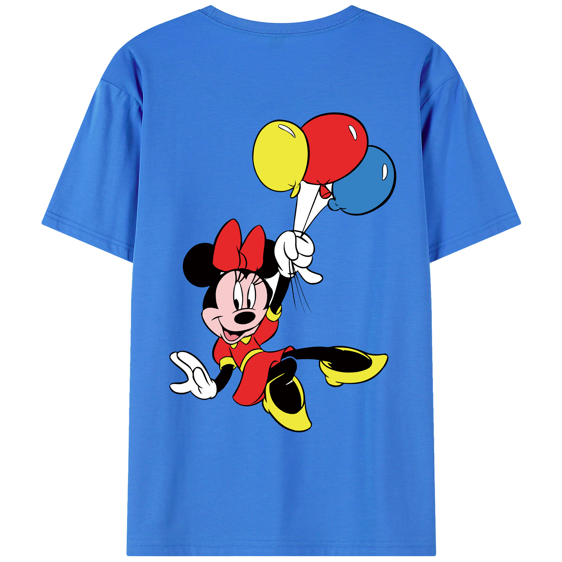 ミッキーマウス Mickey Mouse 綿100％ メンズ半袖Tシャツ（バックプリント） 通気性