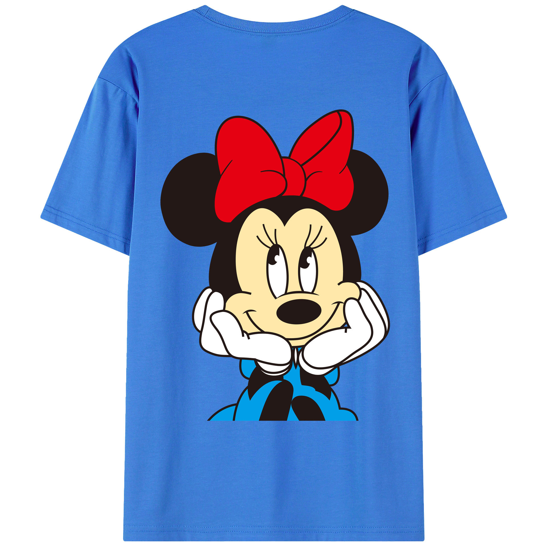 ミッキーマウス Mickey Mouse 綿100％ メンズ半袖Tシャツ（バックプリント） 通気性