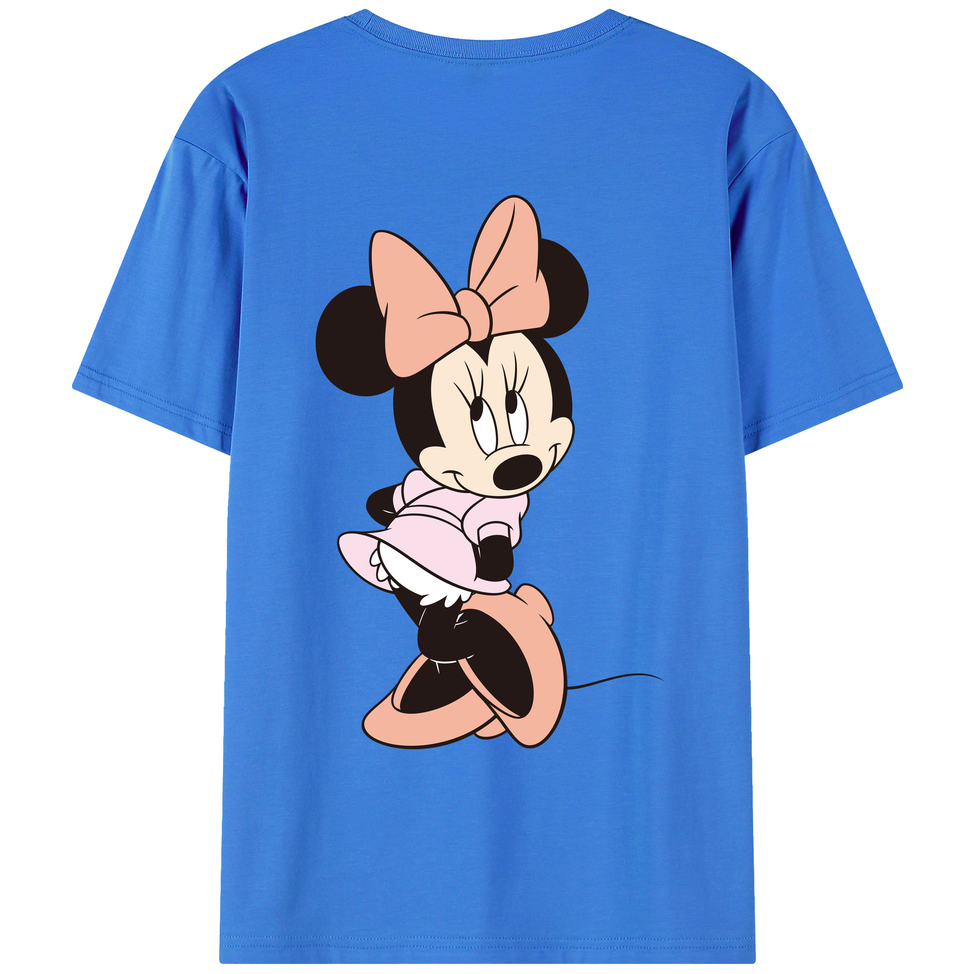 ミッキーマウス Mickey Mouse 綿100％ メンズ半袖Tシャツ（バックプリント） 通気性