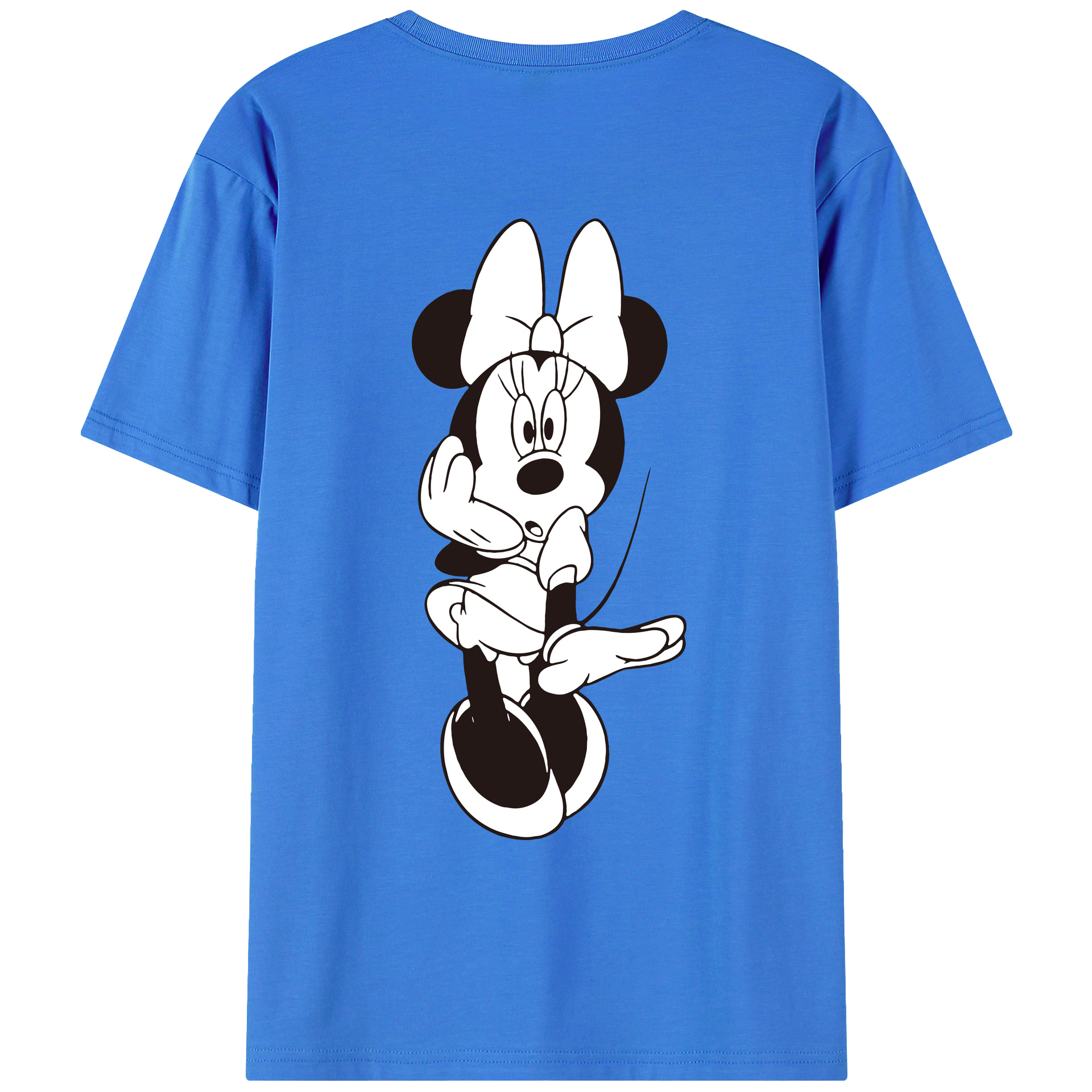 ミッキーマウス Mickey Mouse 綿100％ メンズ半袖Tシャツ（バックプリント） 通気性