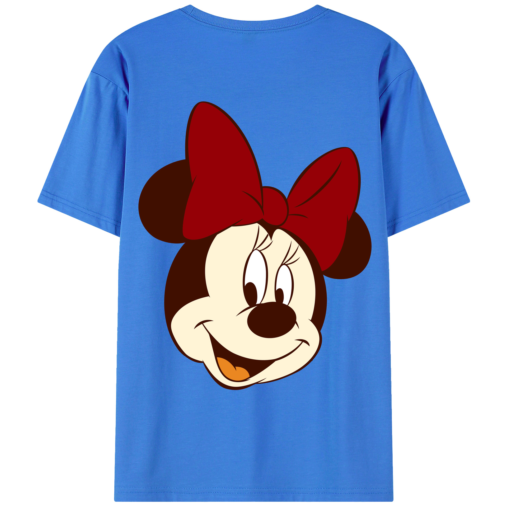 ミッキーマウス Mickey Mouse 綿100％ メンズ半袖Tシャツ（バックプリント） 通気性