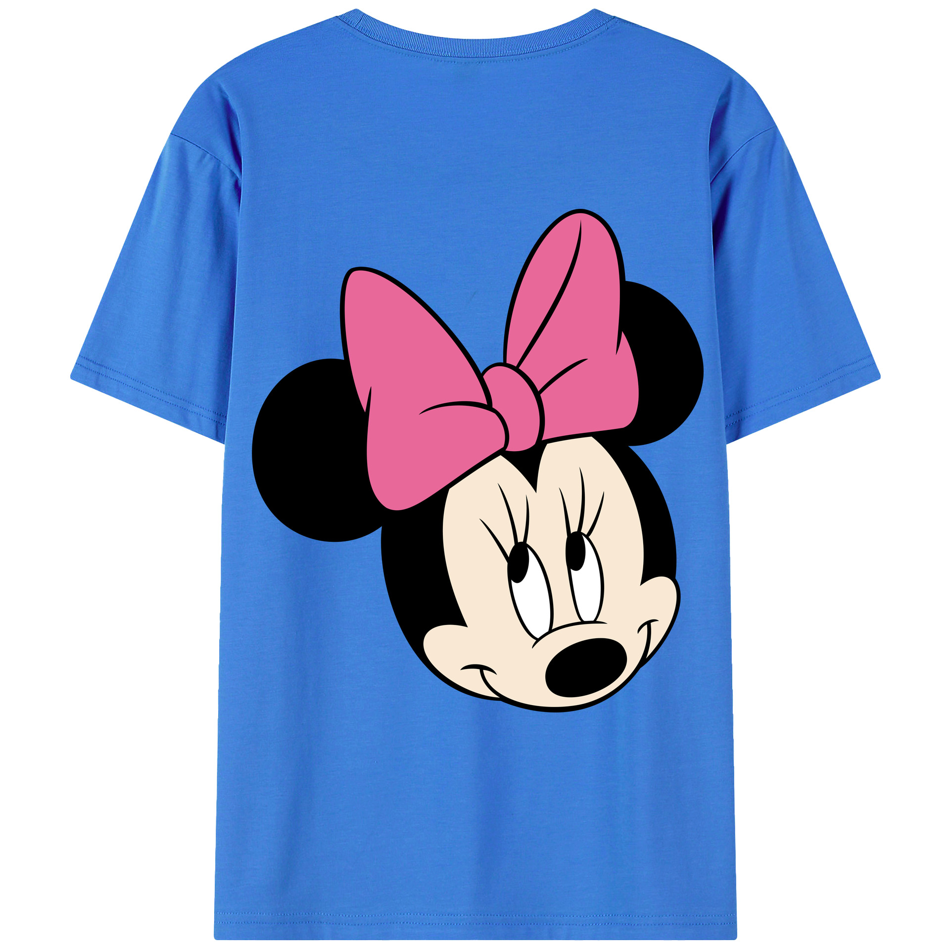 ミッキーマウス Mickey Mouse 綿100％ メンズ半袖Tシャツ（バックプリント） 通気性