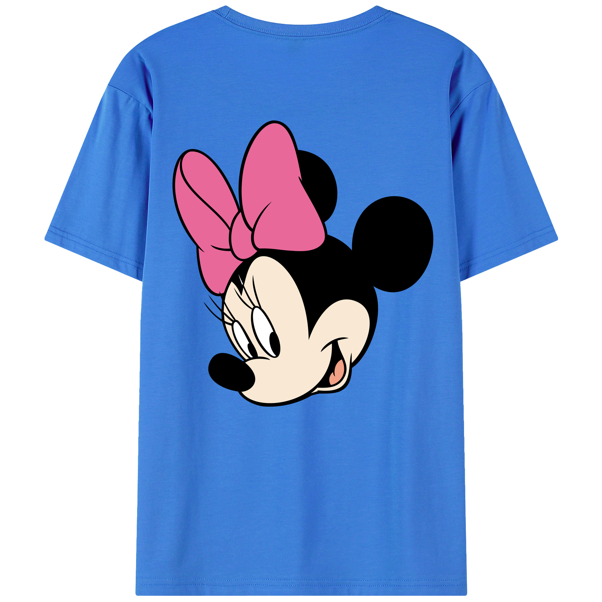 ミッキーマウス Mickey Mouse 綿100％ メンズ半袖Tシャツ（バックプリント） 通気性