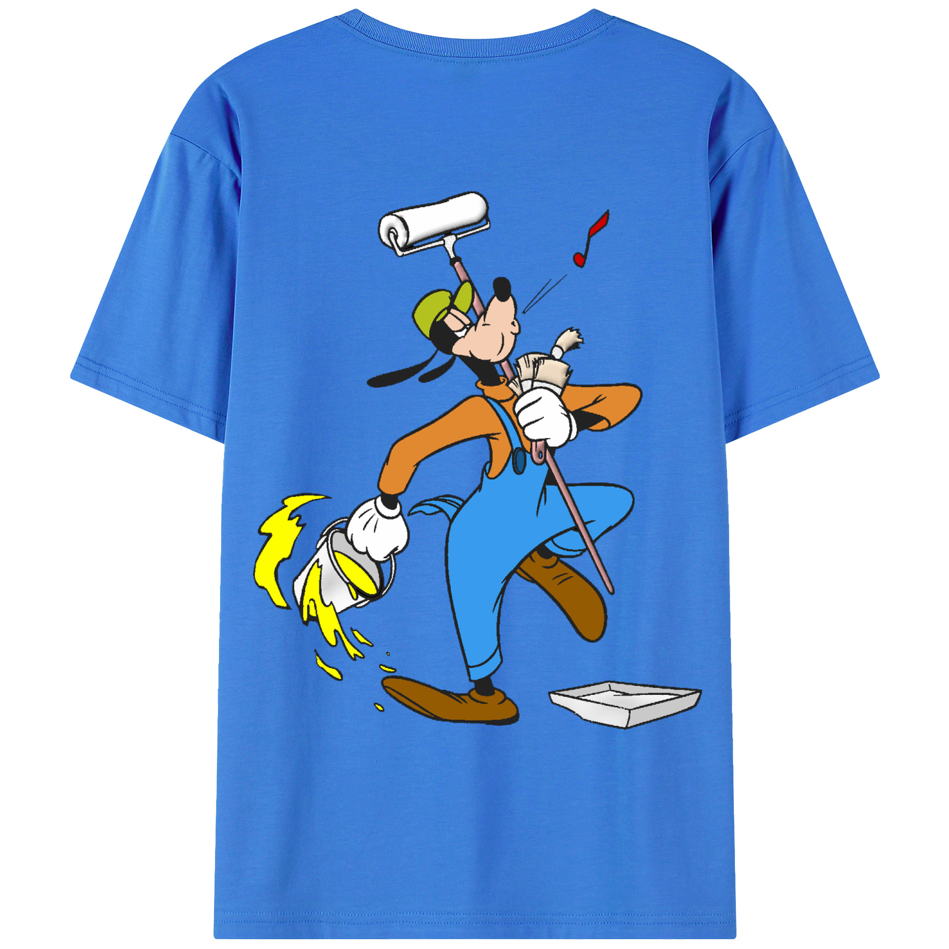 ミッキーマウス Mickey Mouse 綿100％ メンズ半袖Tシャツ（バックプリント） 通気性