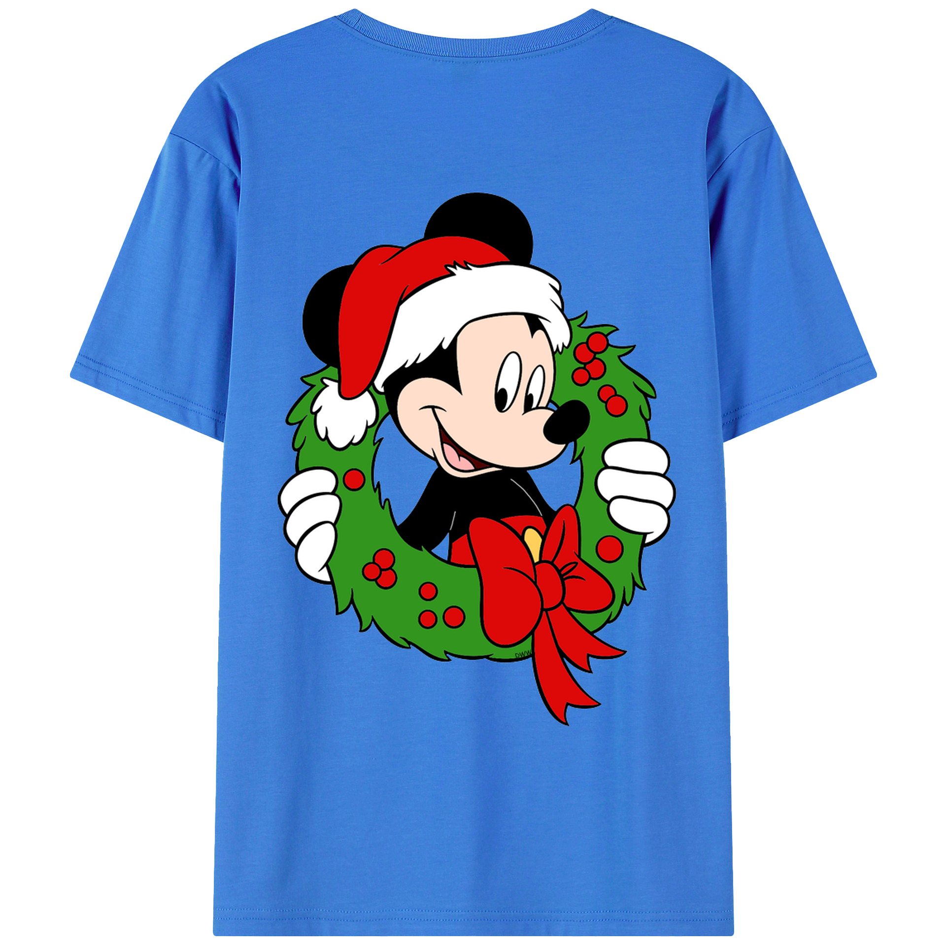ミッキーマウス Mickey Mouse 綿100％ メンズ半袖Tシャツ（バックプリント） 通気性